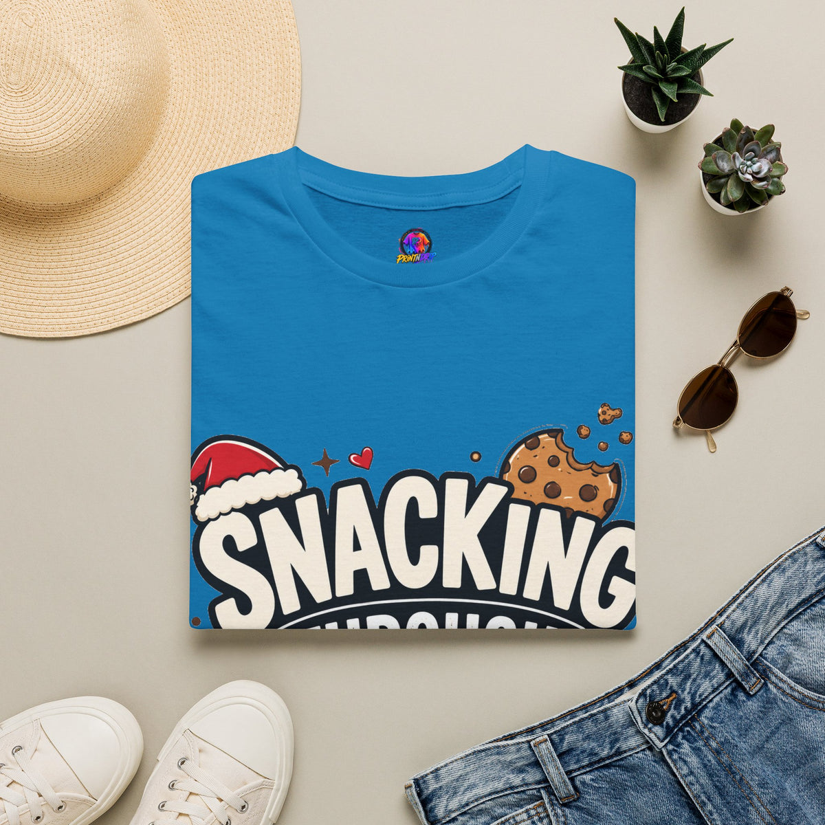 Snacking Through Christmas T-Shirt — Funny Holiday Cookie Tee
