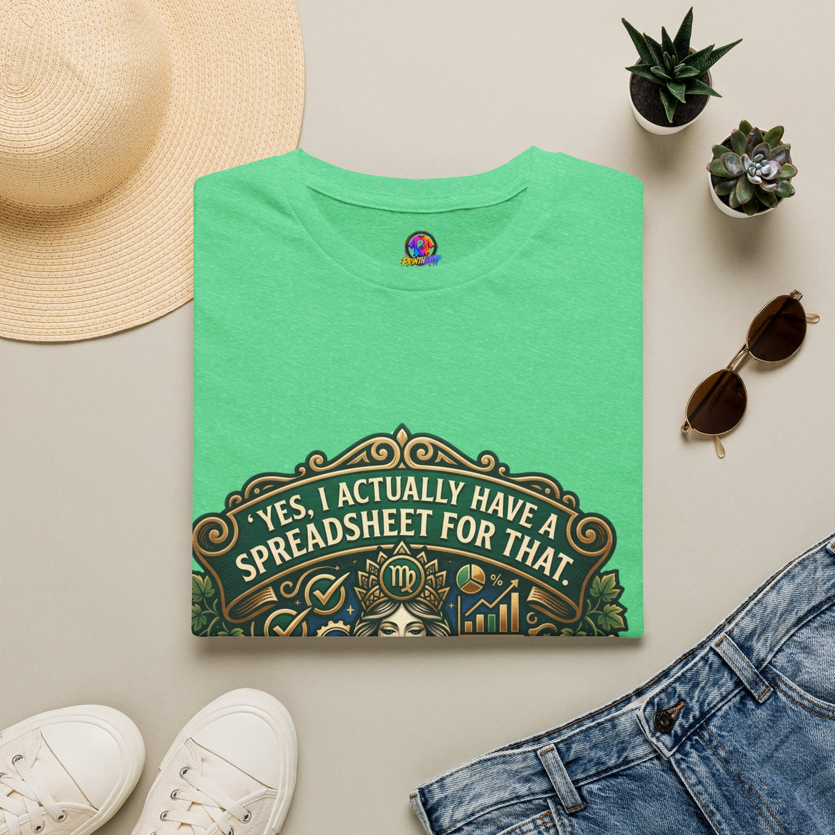 Virgo Zodiac T‑Shirt — "Yes, I Actually Have a Spreadsheet for That"