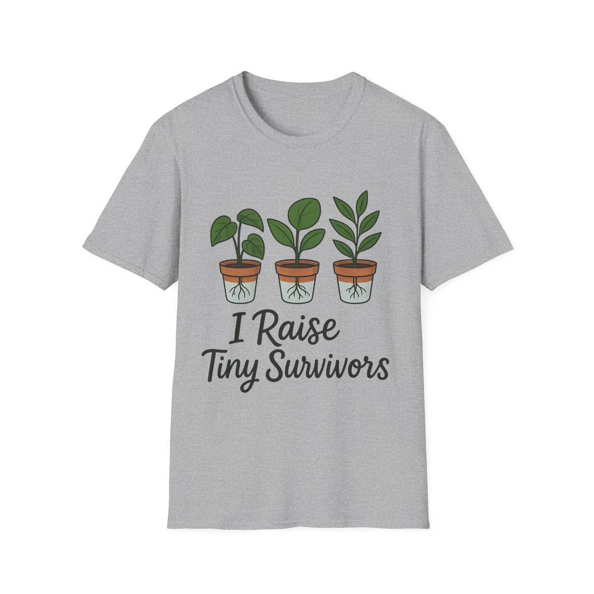 "I Raise Tiny Survivors" Funny Plant Parent Tee - Cute Houseplant Gardener Slogan White T-Shirt - Trending Now - September 2026