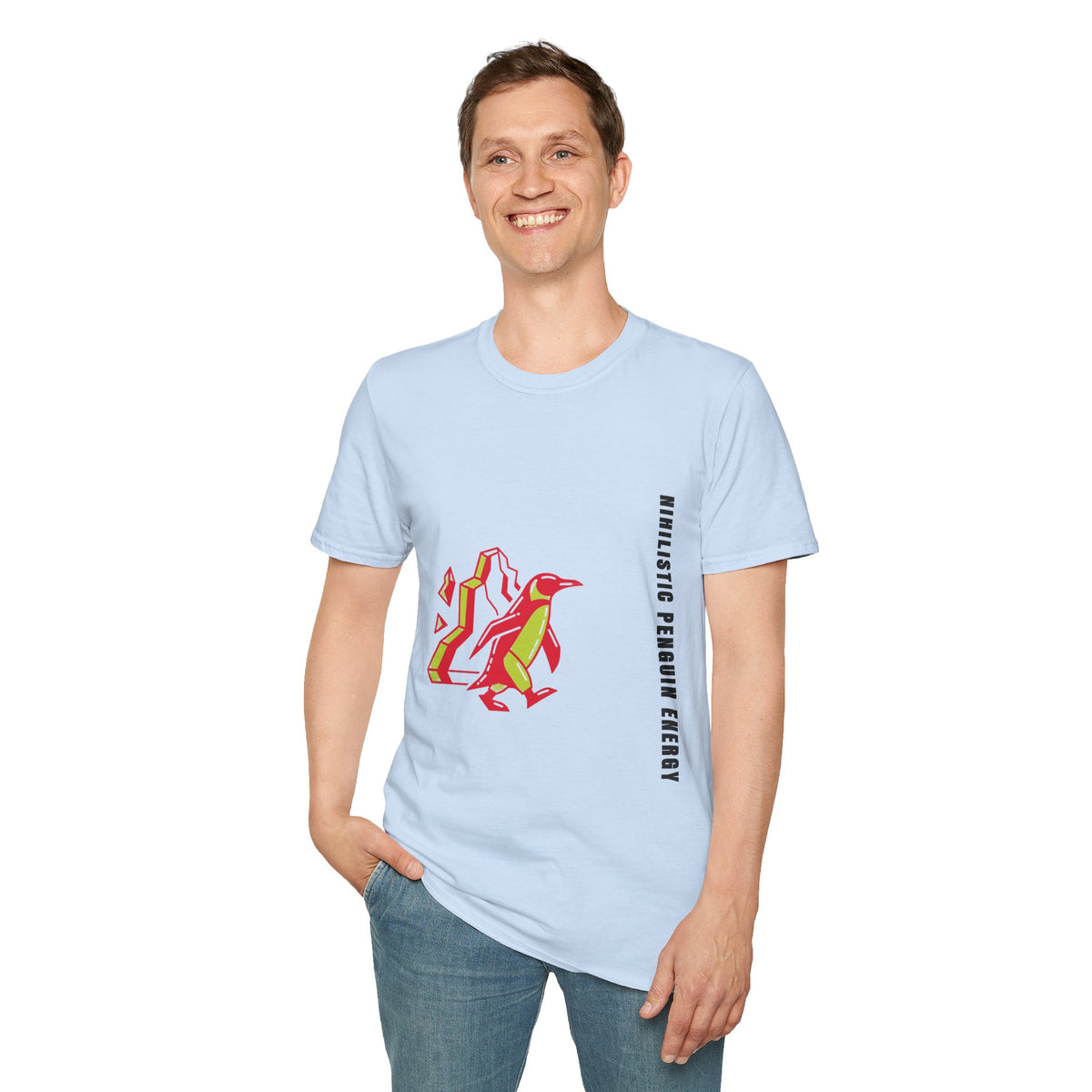 Penguin Mountains T-Shirt — Stylized Colorblock Penguin Graphic Tee - Trending Now - September 2026