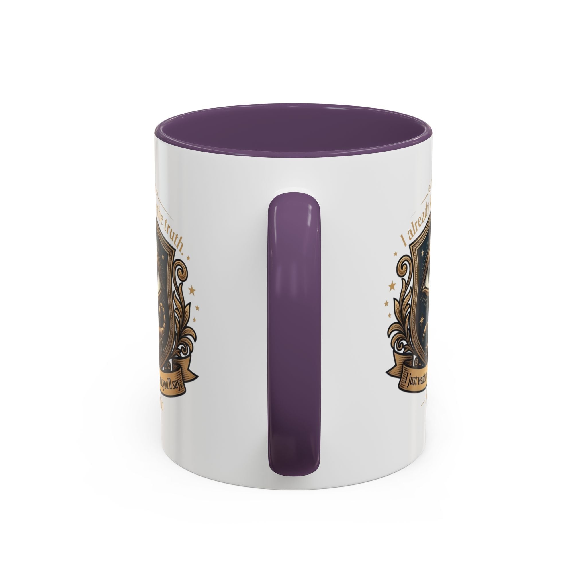 Scorpio Accent Coffee Mug — "I Already Know the Truth" Astrology Zodiac Mug