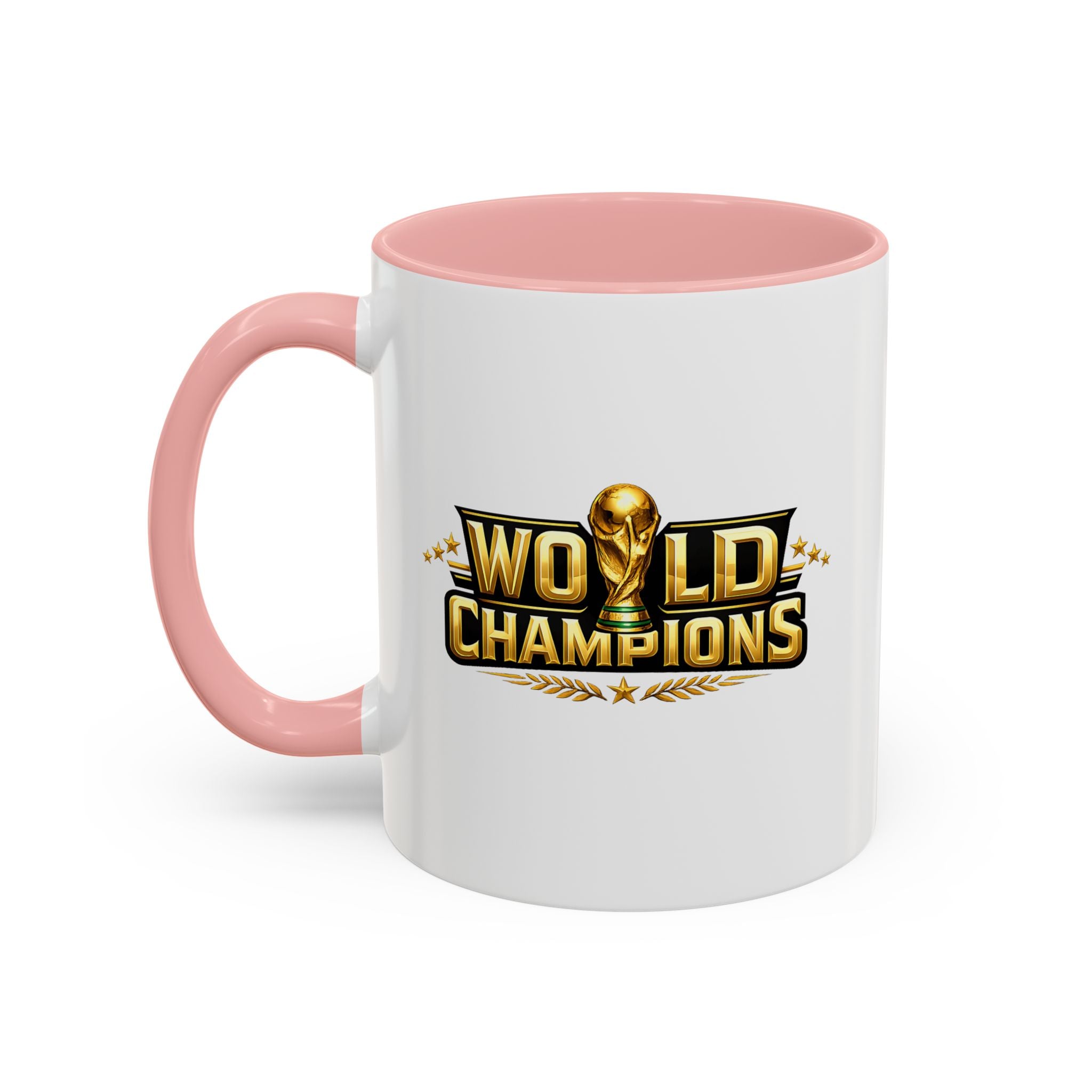 World Champions Accent Coffee Mug – Gold Trophy Sports Fan