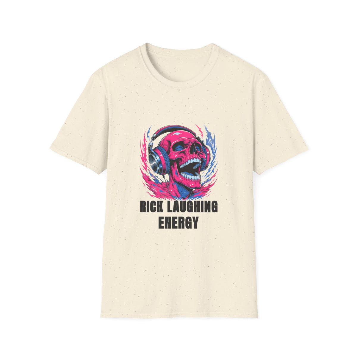 Skull Headphones T-Shirt — "Rich Laughing Energy" Graphic Tee - Trending Now - August 2026