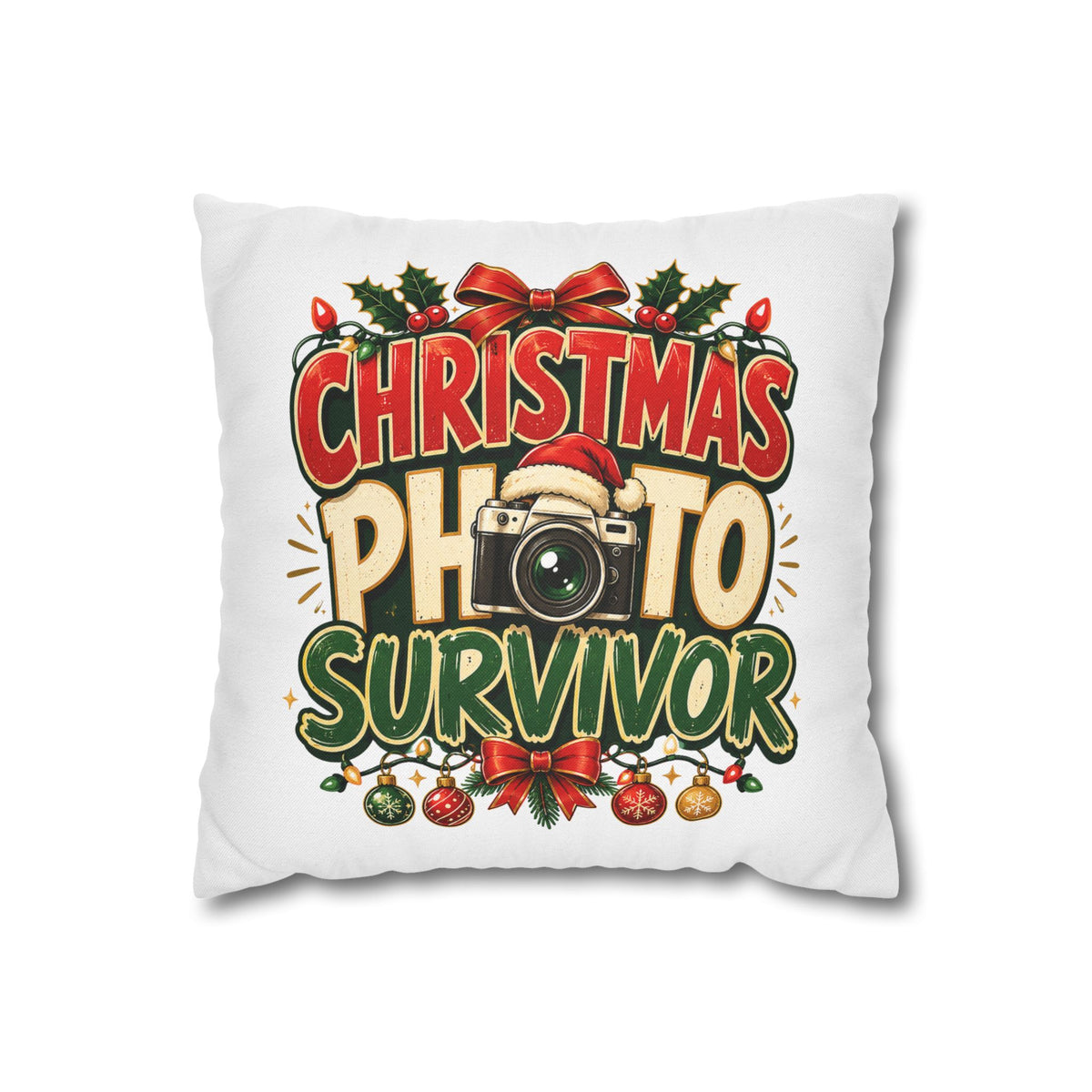 Christmas Photo Survivor Pillowcase