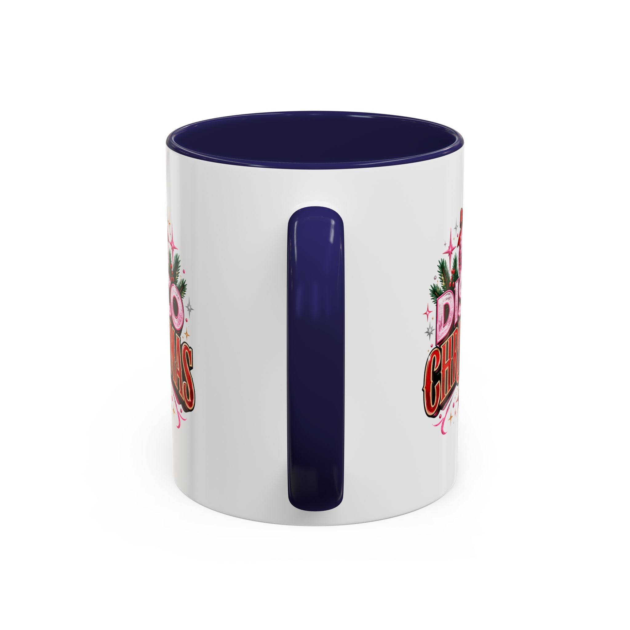 Disco Christmas Coffee Mug — Retro Holiday Disco Ball Christmas Tree Accent Mug