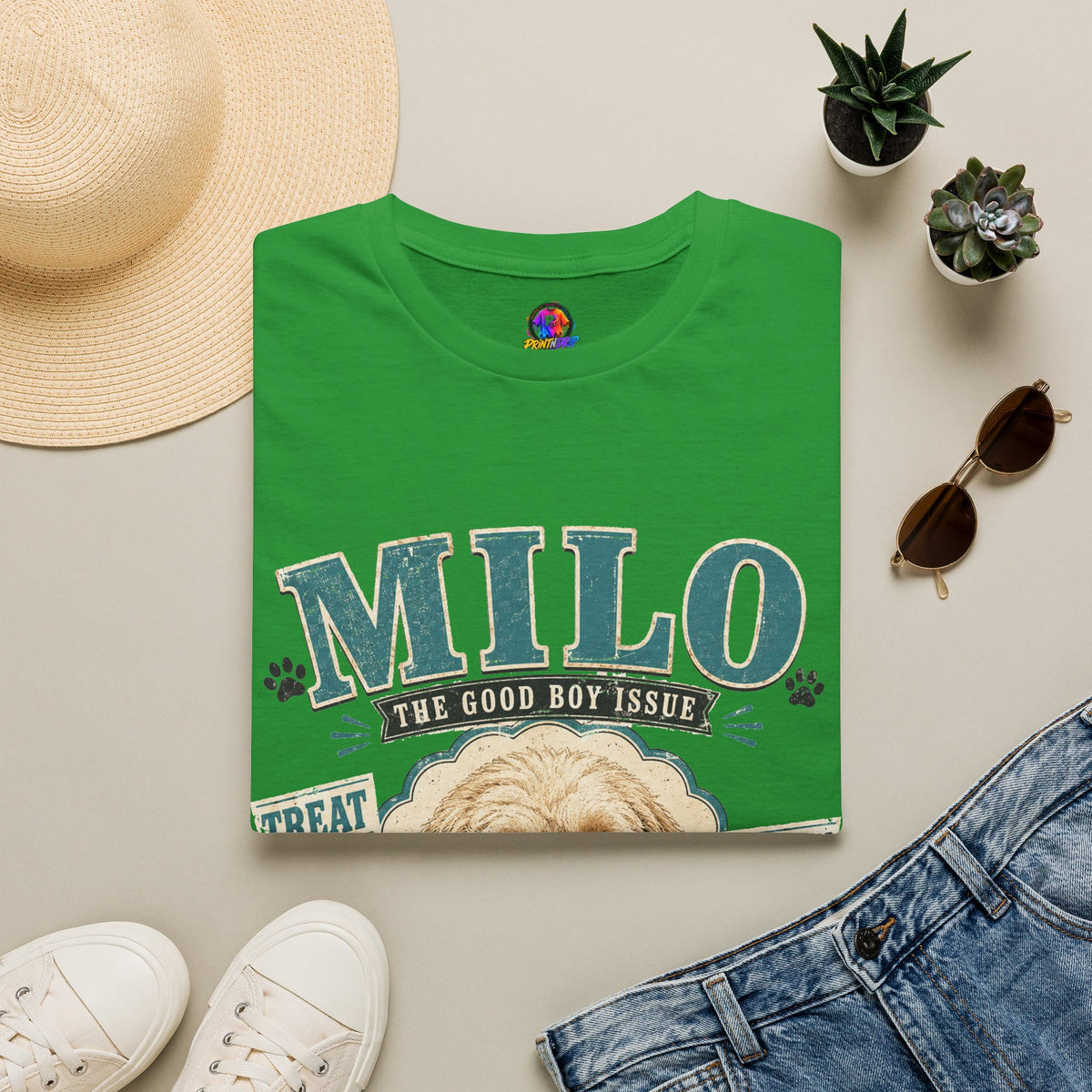 Milo "The Good Boy Issue" Dog Portrait T-Shirt