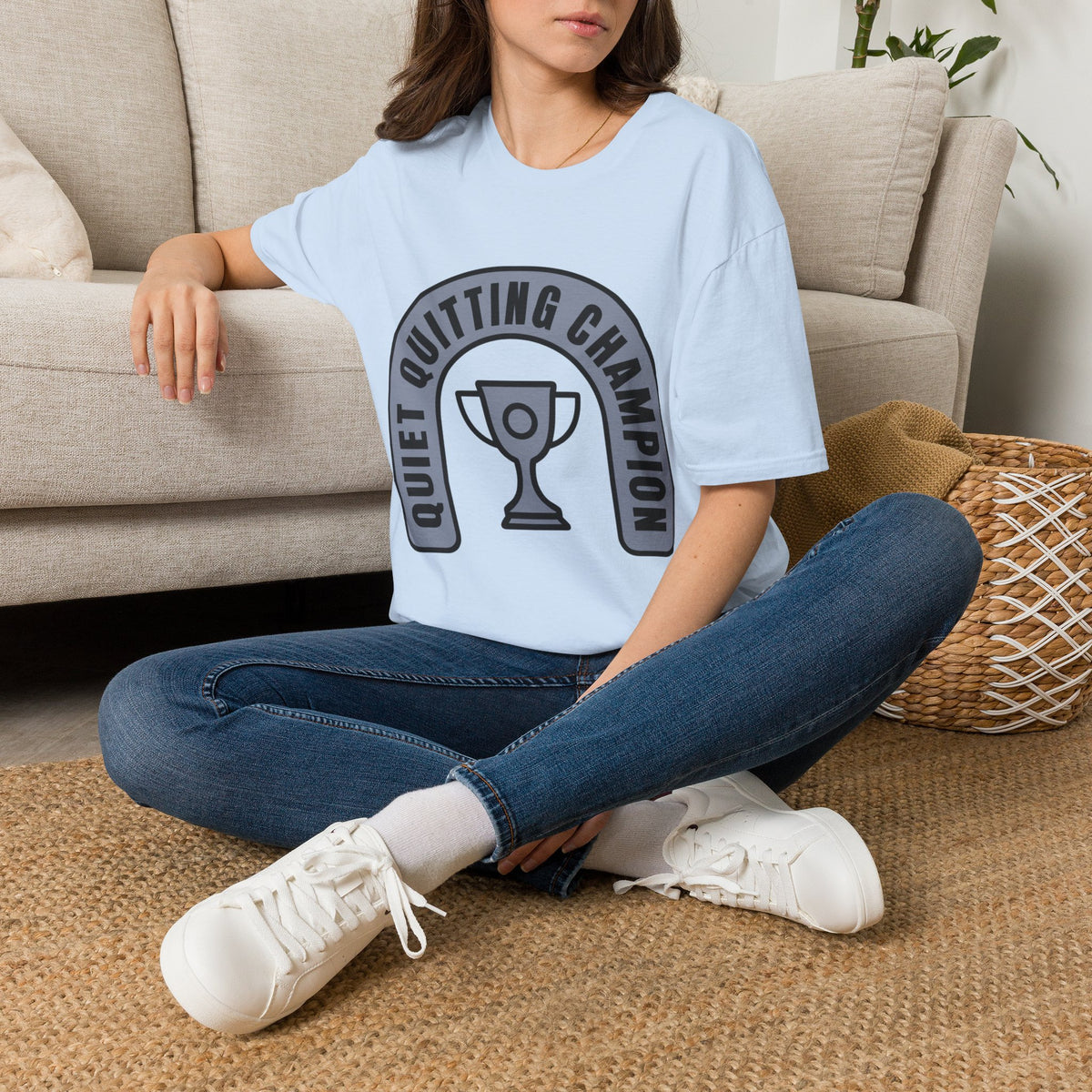 Quiet Quitting Champion T-Shirt — Funny Workplace Trophy Tee - Trending Now - August 2026