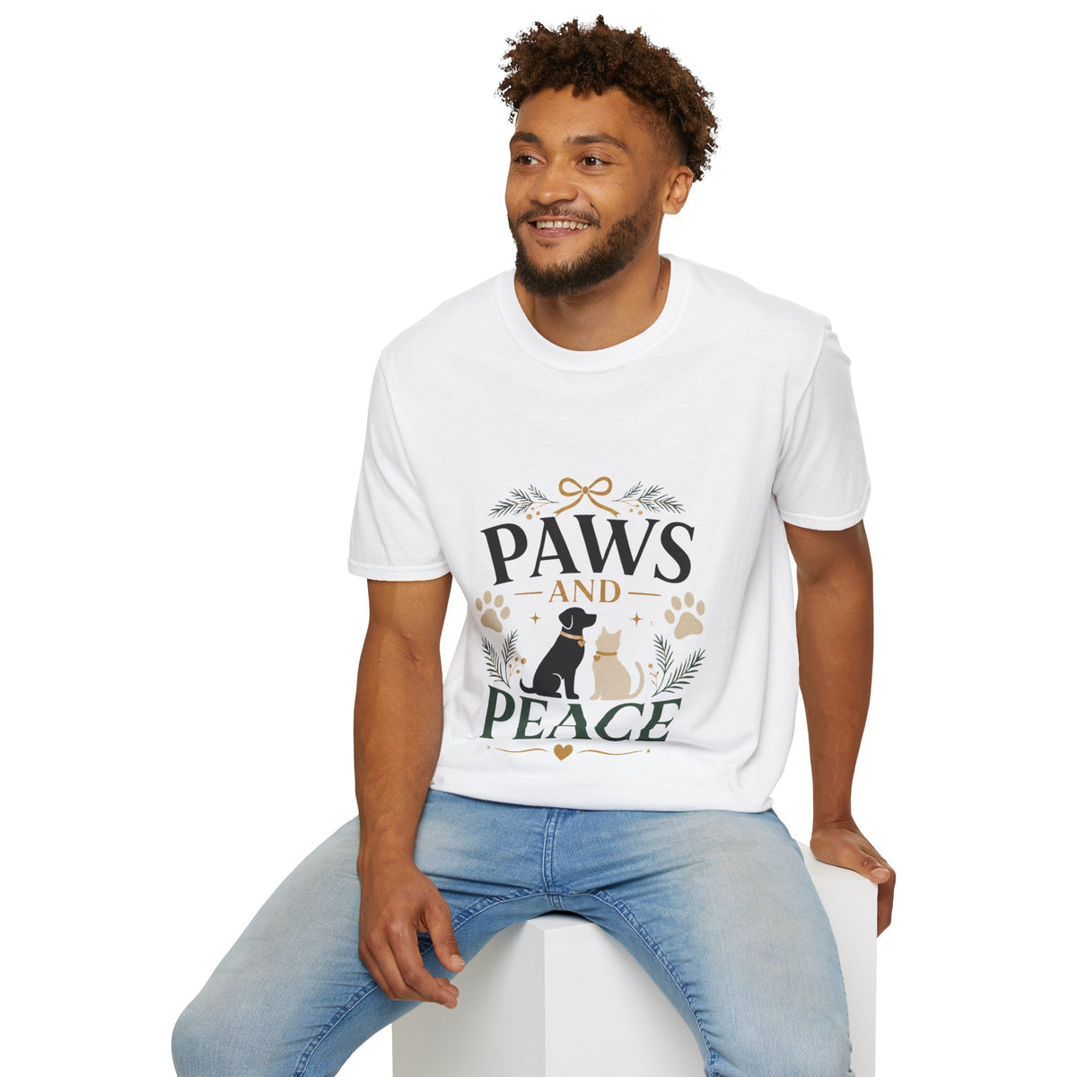 Paws and Peace T-Shirt — Cozy Pet Lover Tee