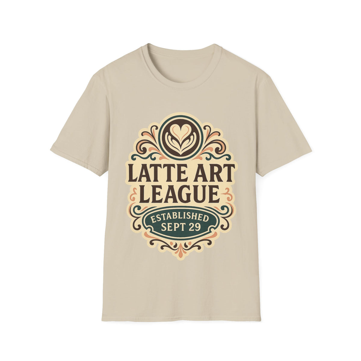Latte Art League Serving Rituals National Coffee Day Crest T-Shirt - Trending Now - September 2026