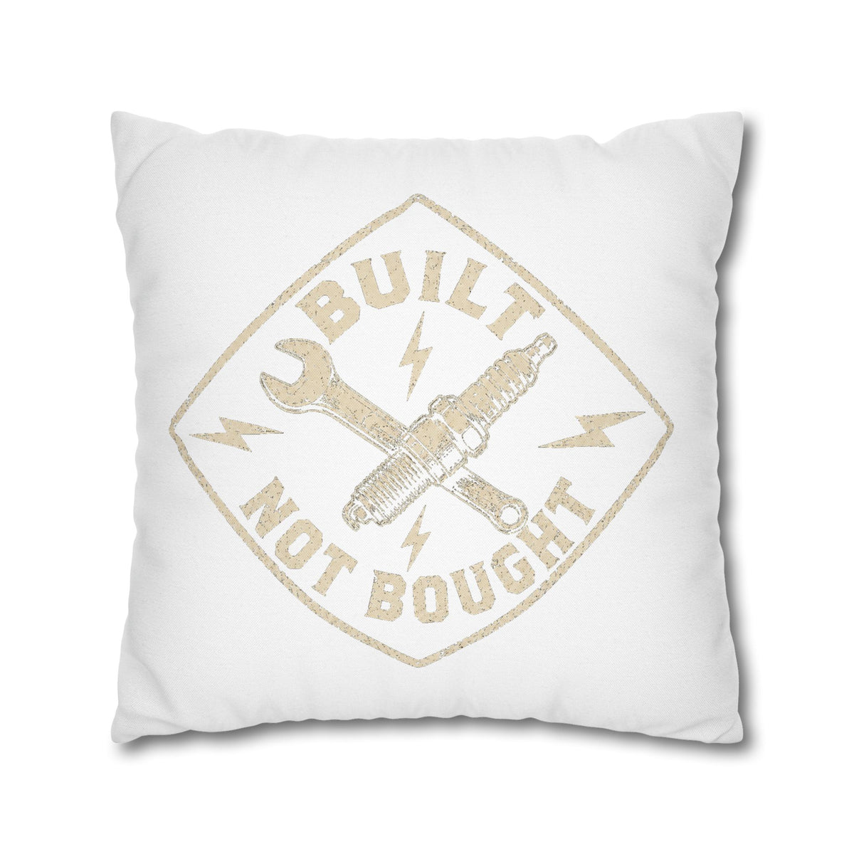 Built Not Bought Decorative Pillowcase Milo Bailey Dog Dad Mom — Mechanic & Auto Enthusiast Throw Pillow Cover