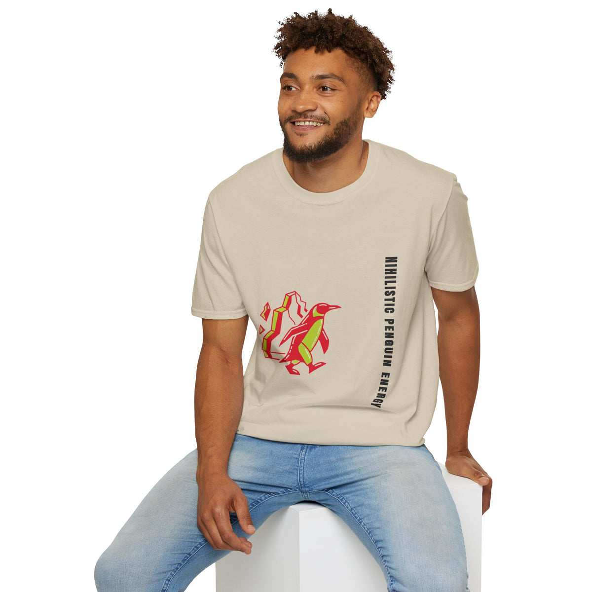 Penguin Mountains T-Shirt — Stylized Colorblock Penguin Graphic Tee - Trending Now - September 2026
