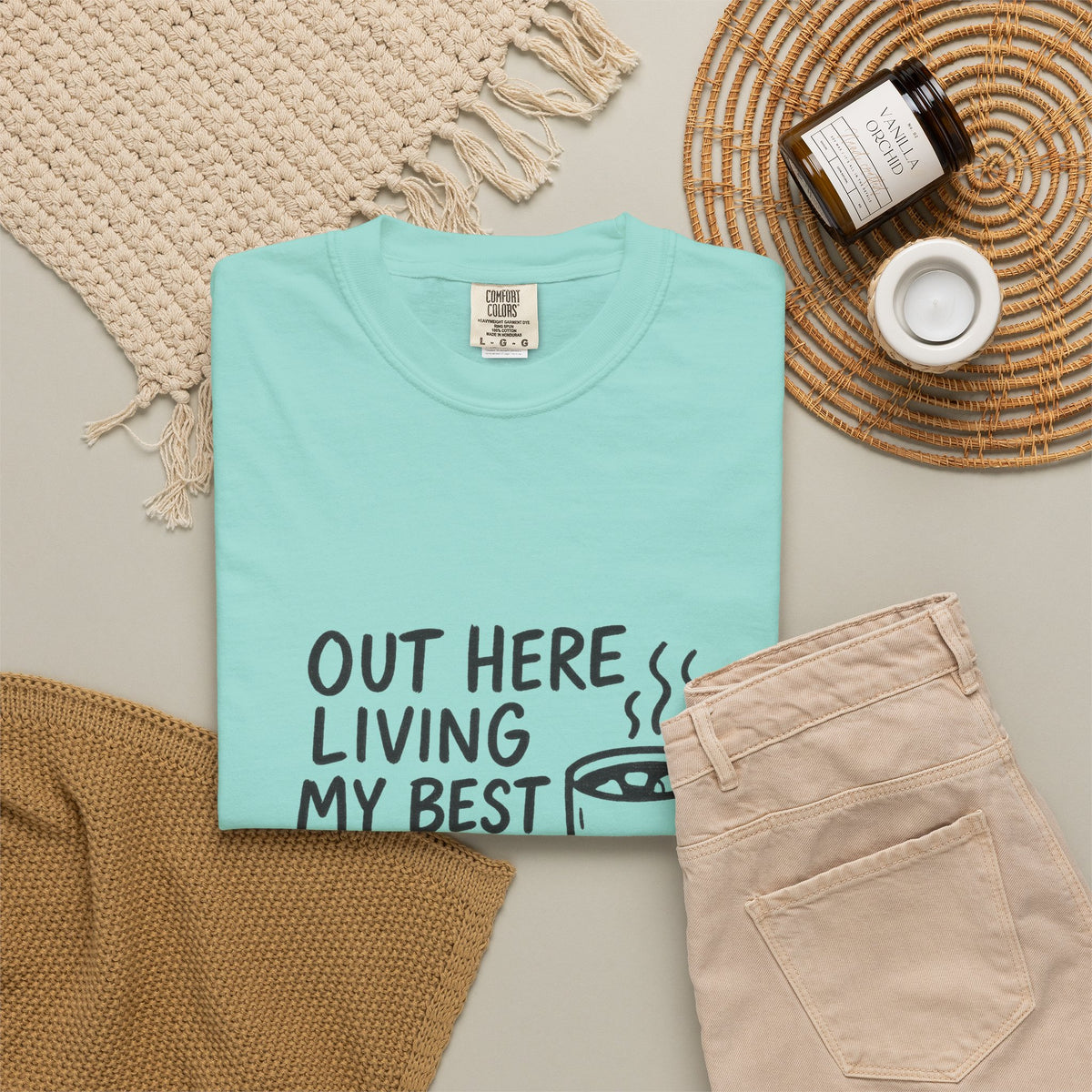 Hot Cocoa Life T-Shirt — "Out Here Living My Best Hot Cocoa Life" Cozy Graphic Tee - Trending Now - October 2026