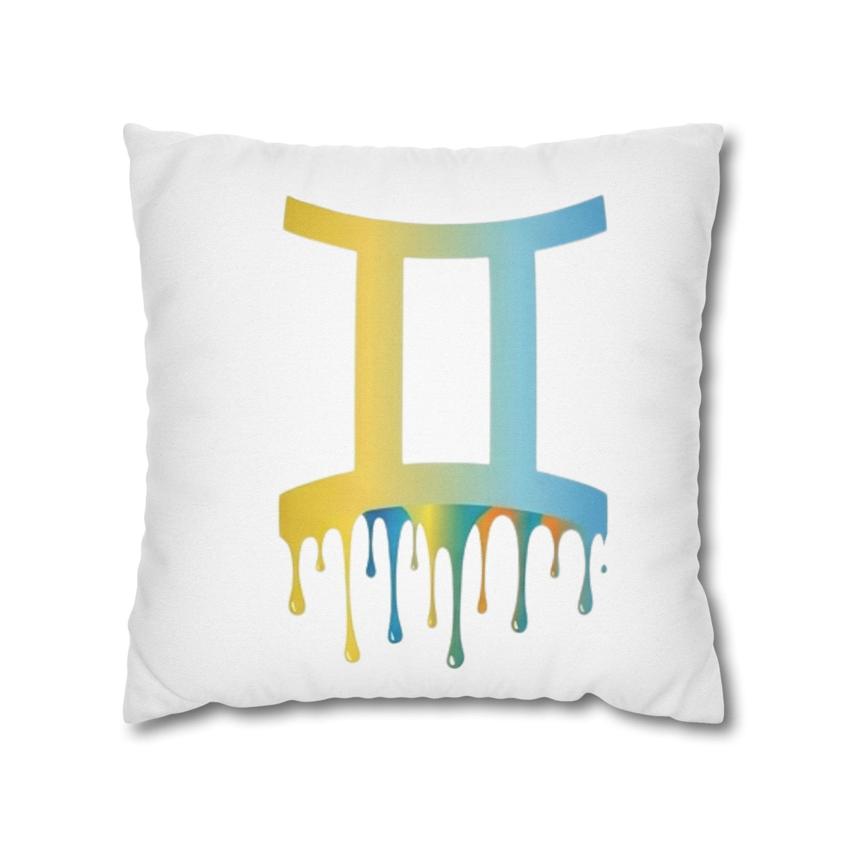 Gemini Drip Zodiac Pillow pillowcase Spun Square Pillowcase