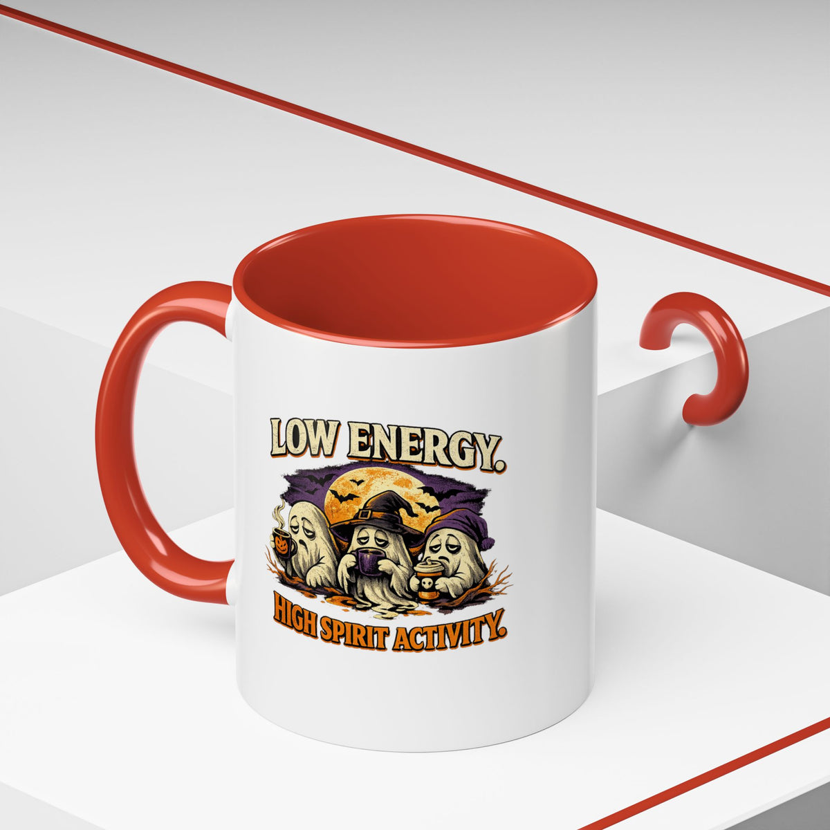 Halloween  Low Energy High Spirit  Accent Coffee Mug