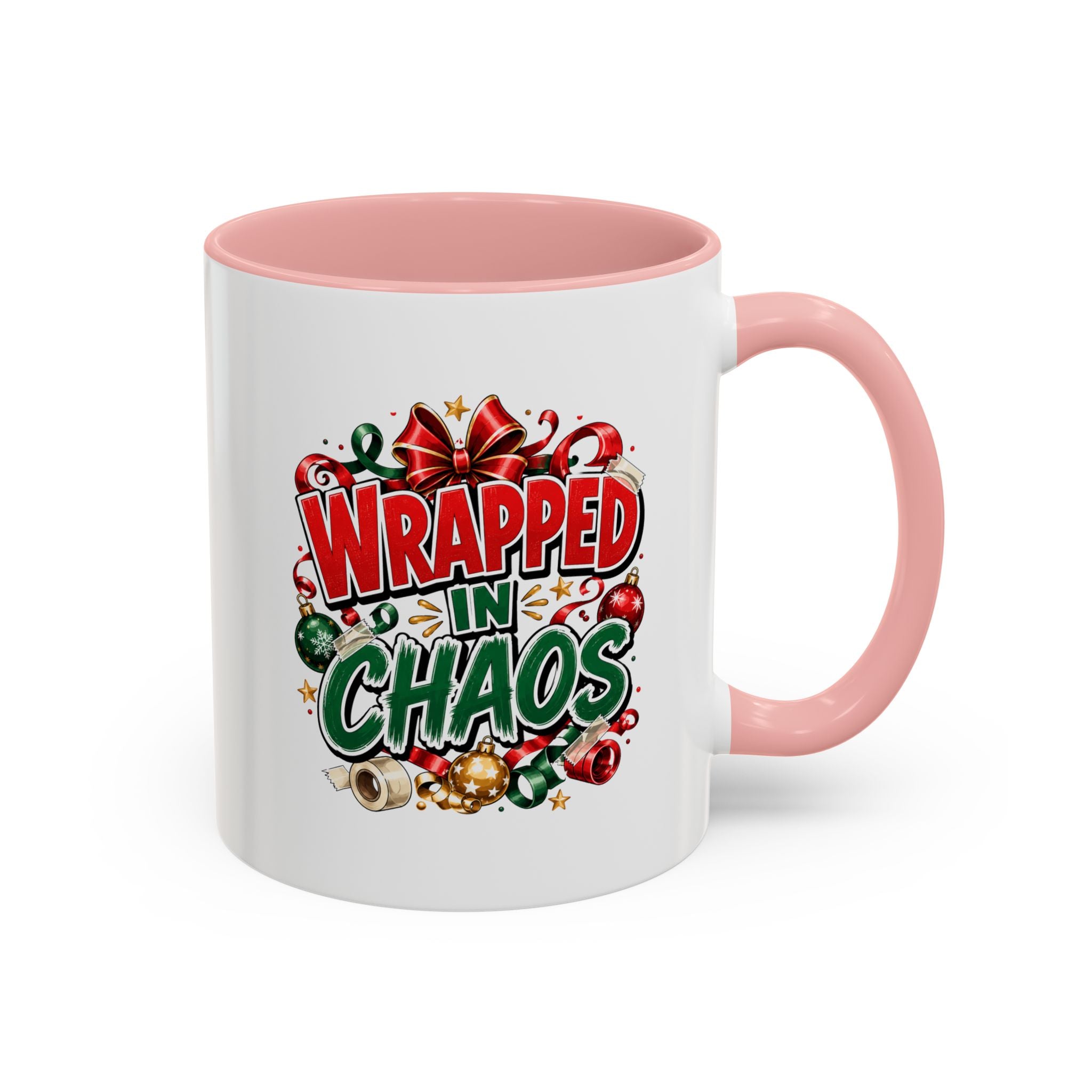 Wrapped in Chaos Christmas Coffee Mug