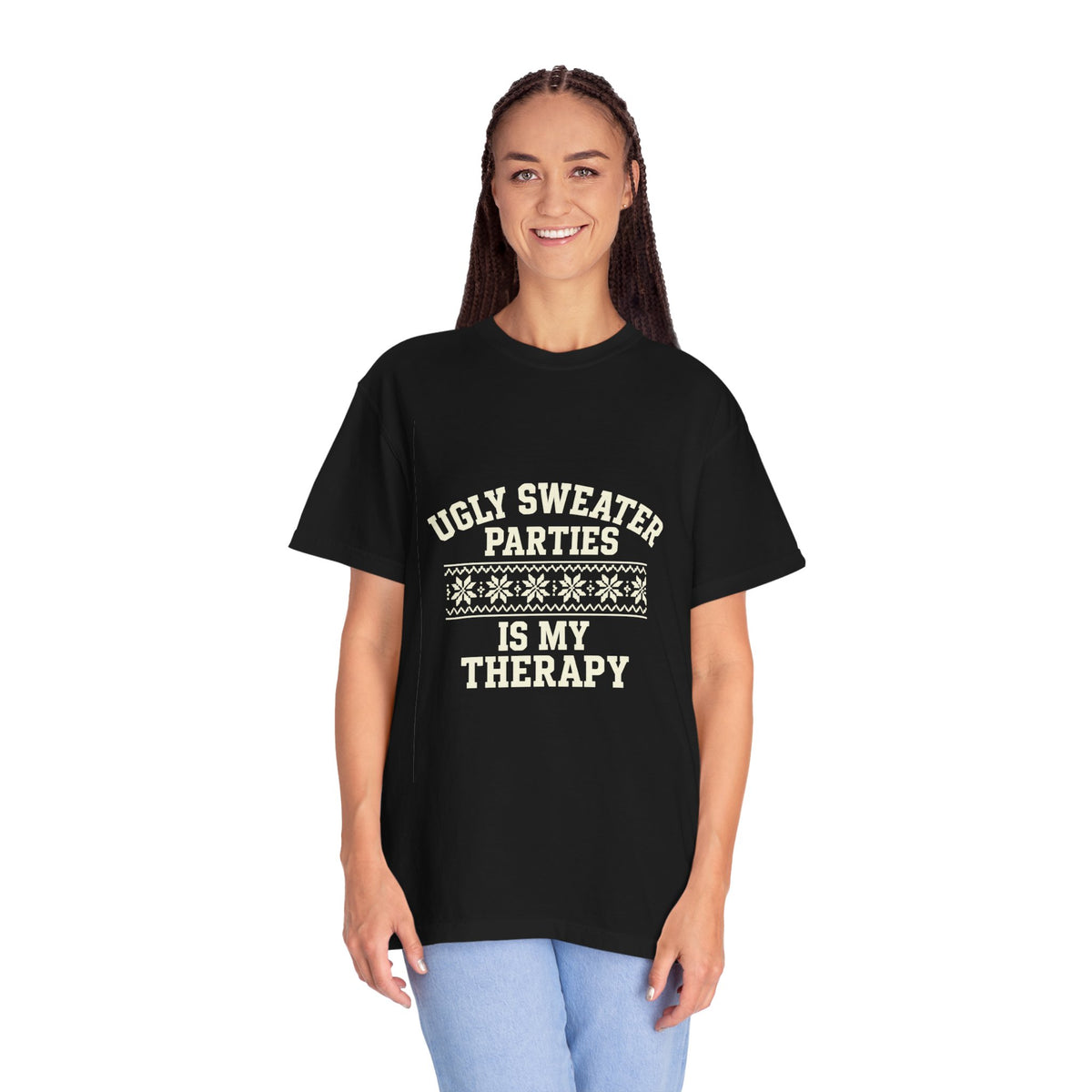 Ugly Sweater Parties Is My Therapy T-Shirt - Trending Now - October 2026