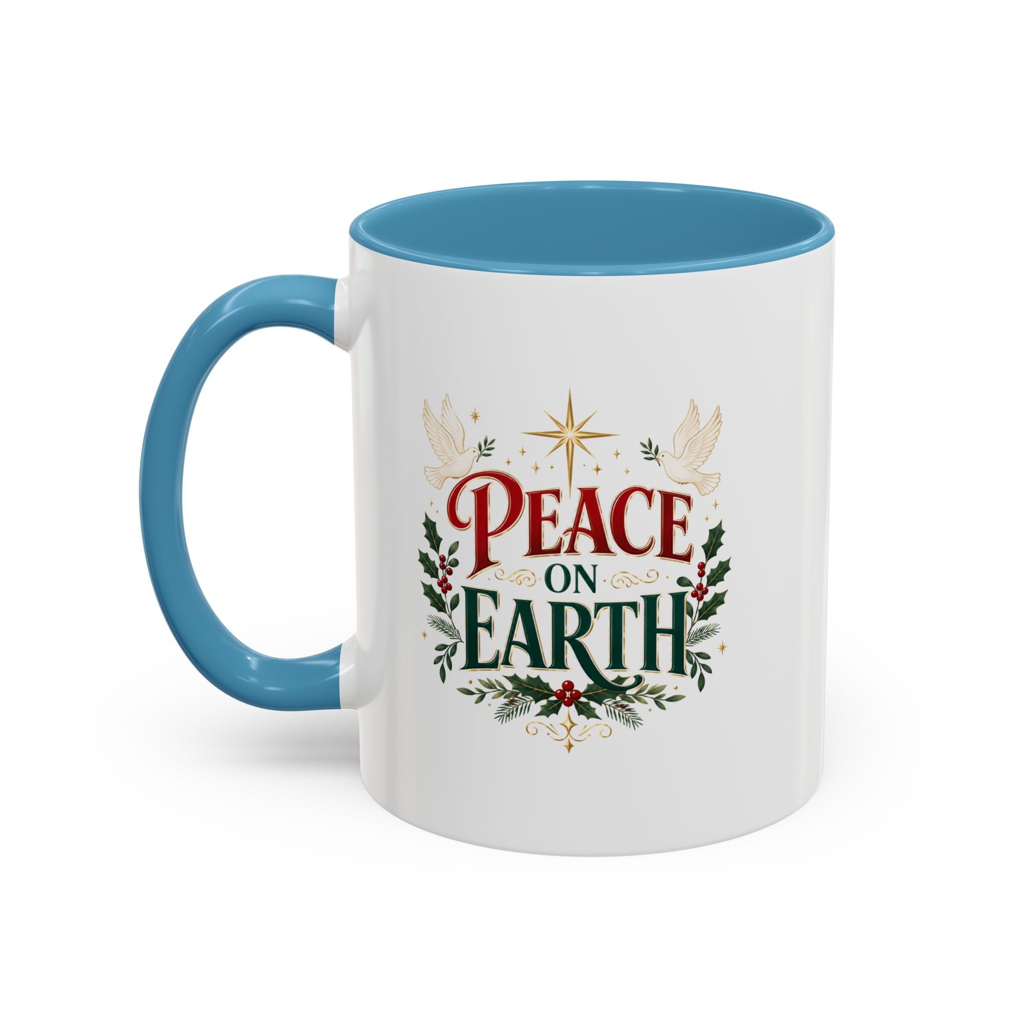 Peace on Earth Coffee Mug — Holiday Christmas Accent Mug