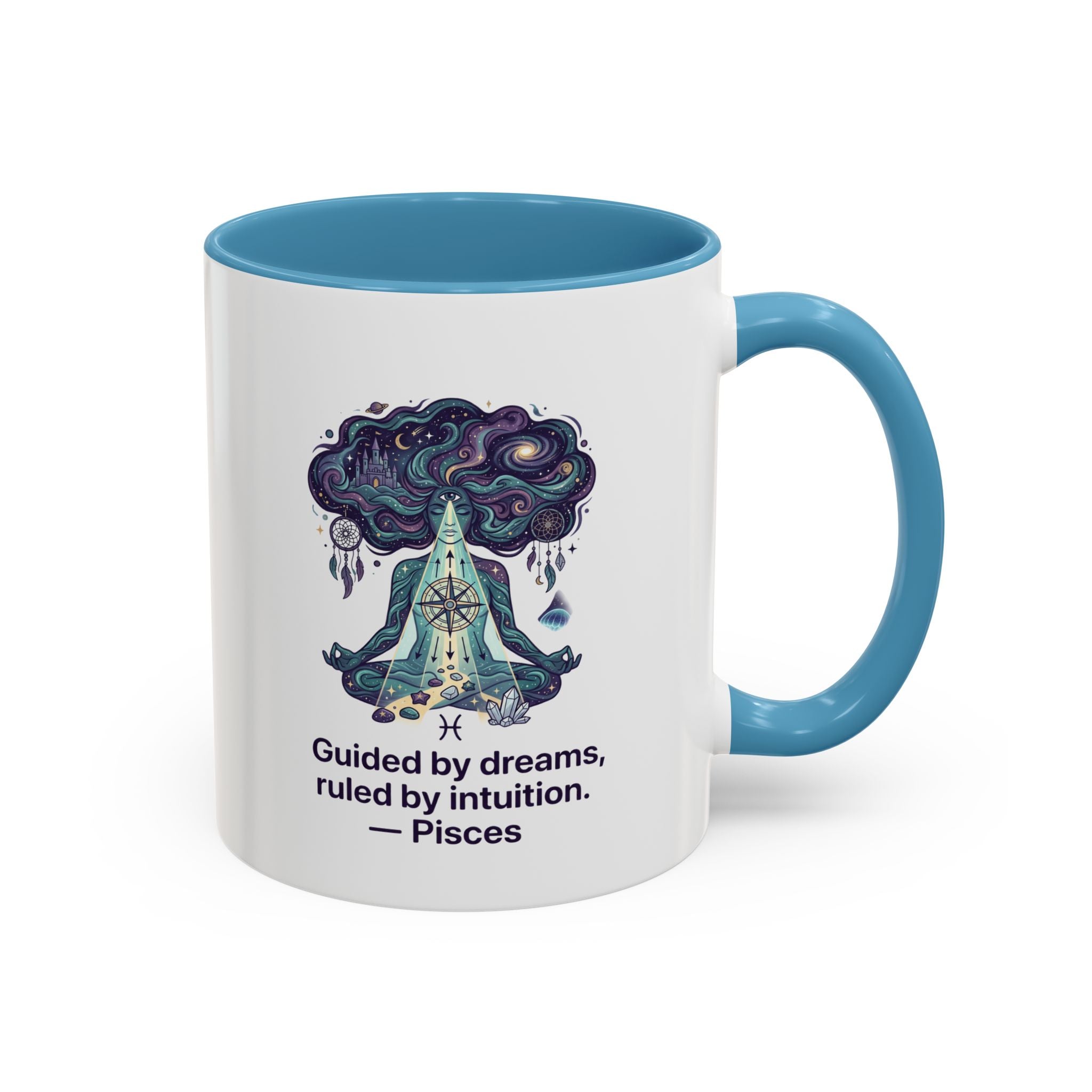 Pisces Zodiac Coffee Mug — "Guided by dreams, ruled by intuition" Accent Mug