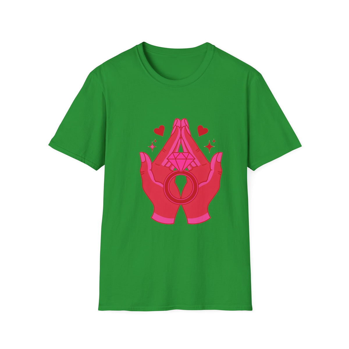 Manifested Hands Graphic T-Shirt — Pink Prayer Hands with Hearts - Trending Now - September 2026