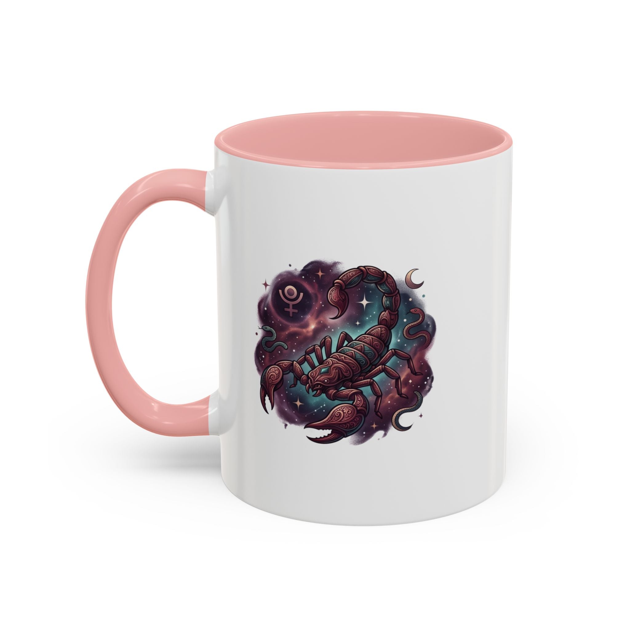 Scorpio Zodiac Accent Coffee Mug — Celestial Scorpion Astrology Design