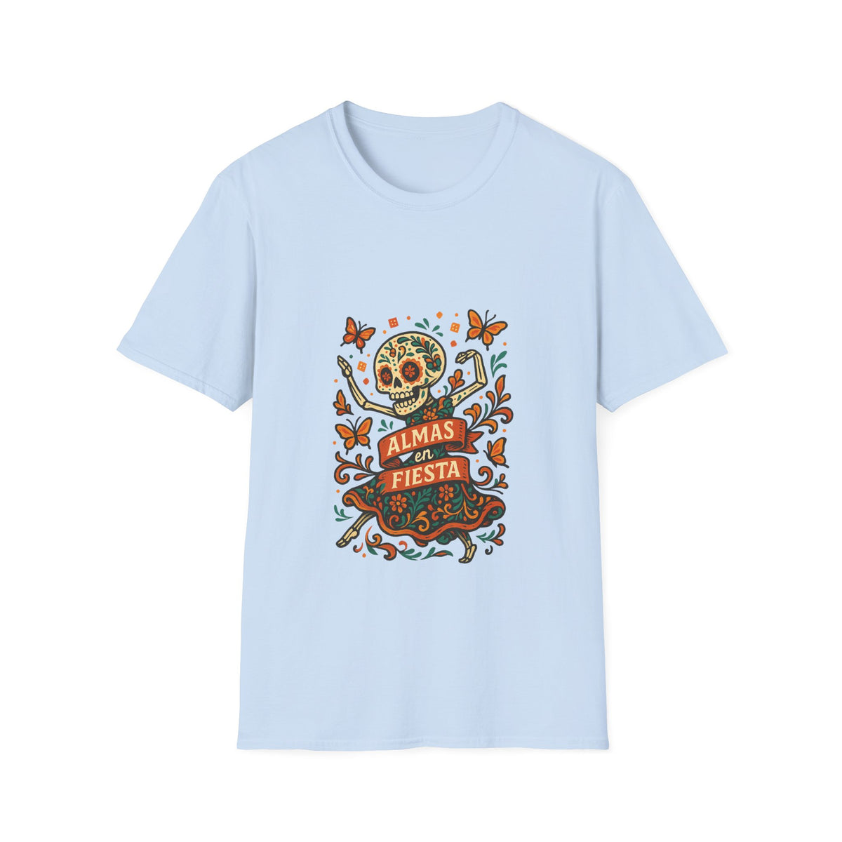 Day of the Dead Fiesta T-Shirt — Calavera Skull with 'Día de Fiesta' Design - Trending Now - October 2026