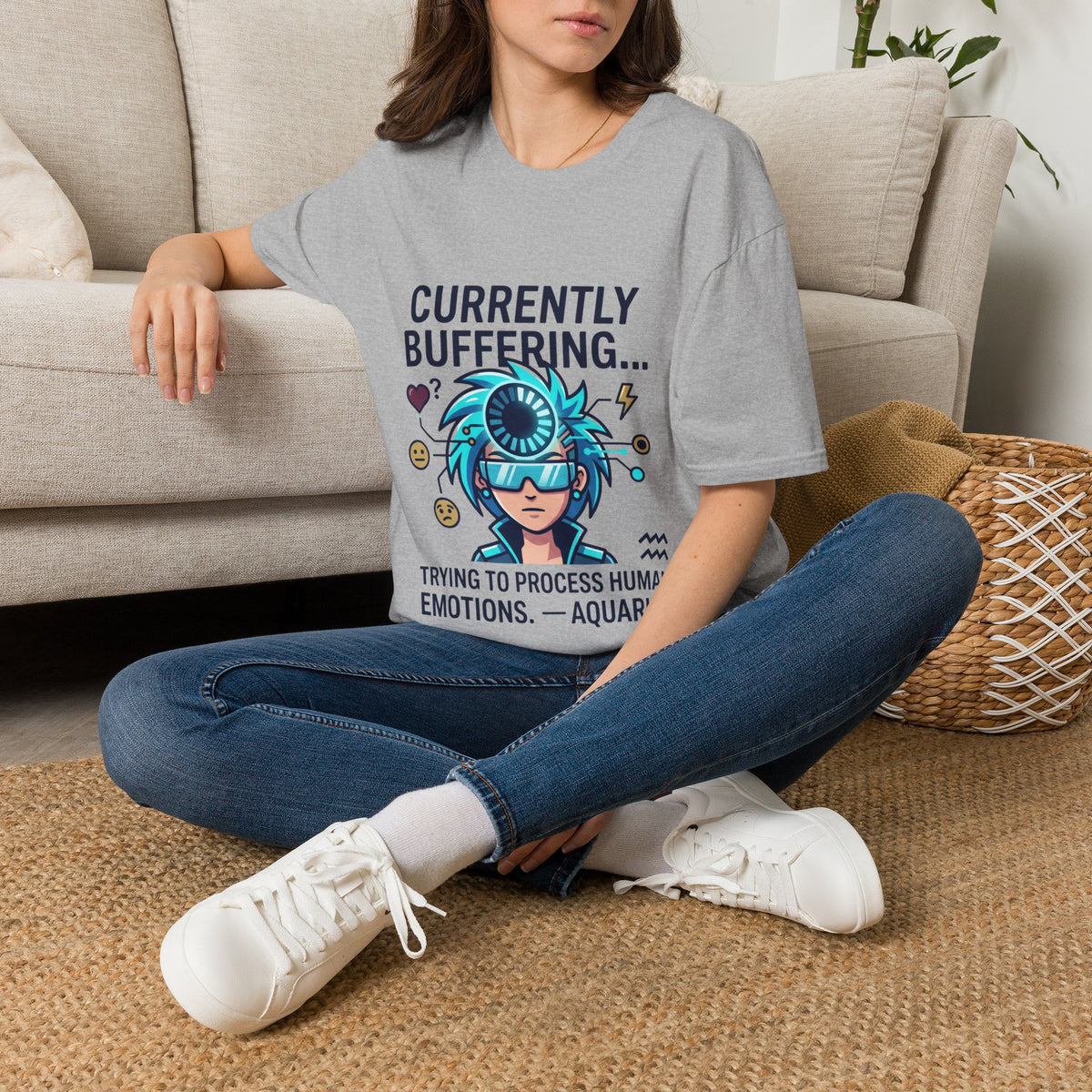 Currently Buffering T-Shirt — Funny Aquarius Zodiac Tee