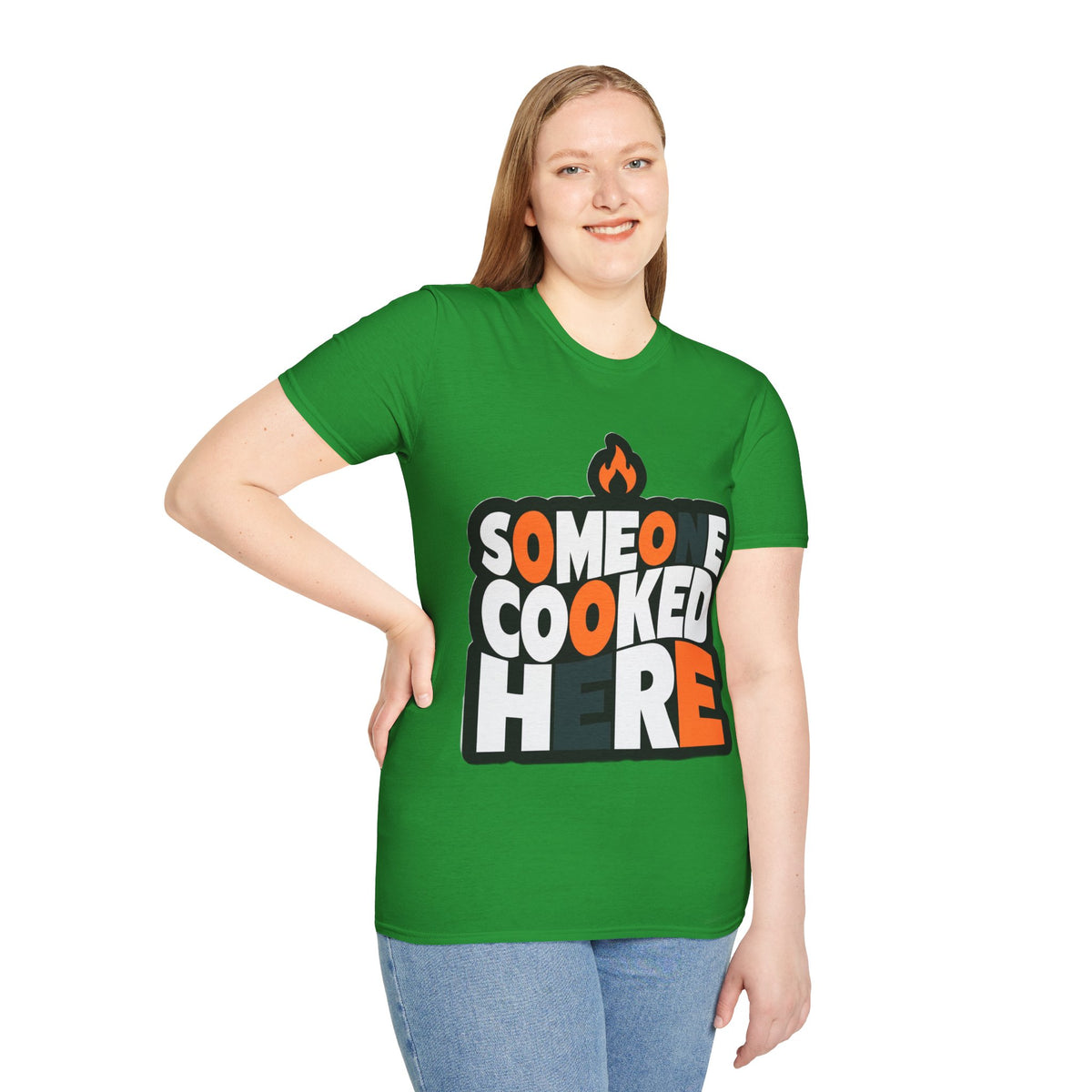 T-Shirt — "Someone Cooked Here" Funny Cooking Graphic Tee - Trending Now - August 2026