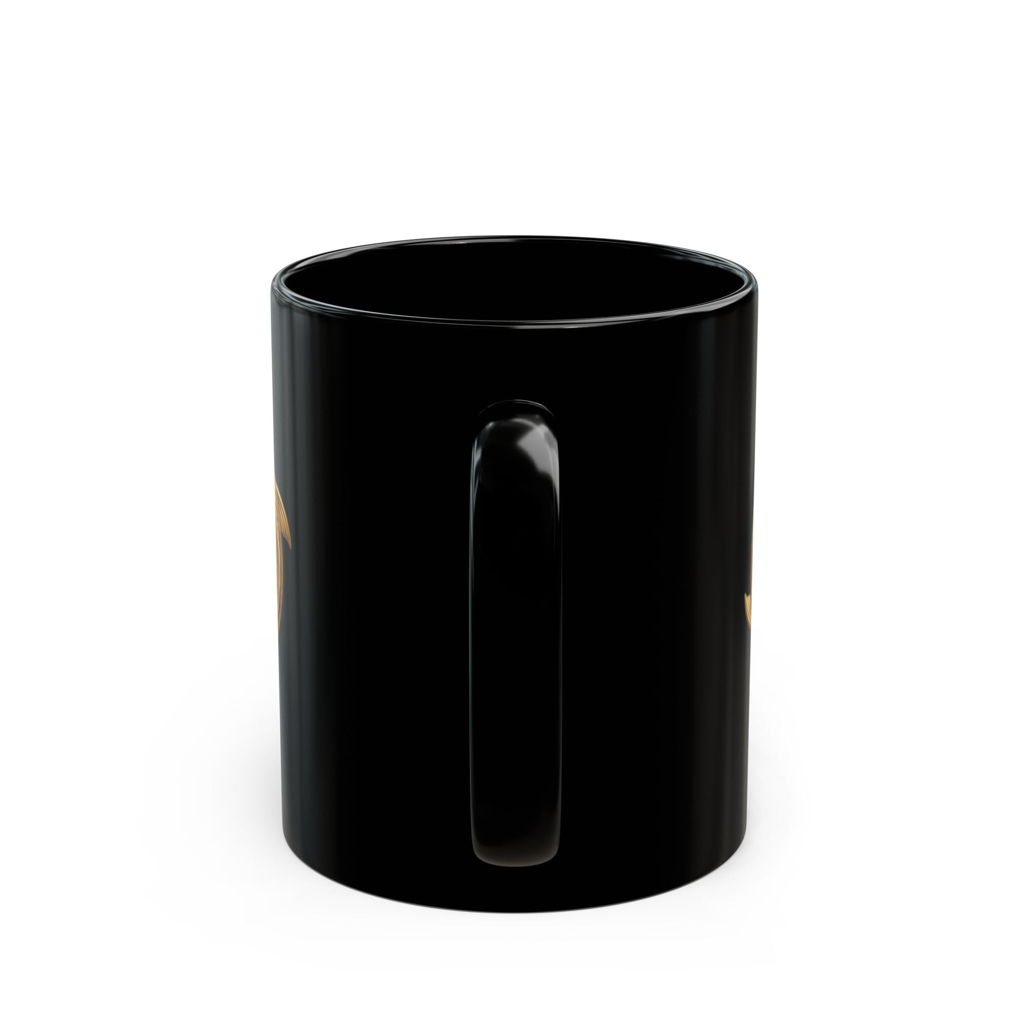 Pisces Gold Koi Zodiac Mug — Black Ceramic Horoscope Coffee Cup