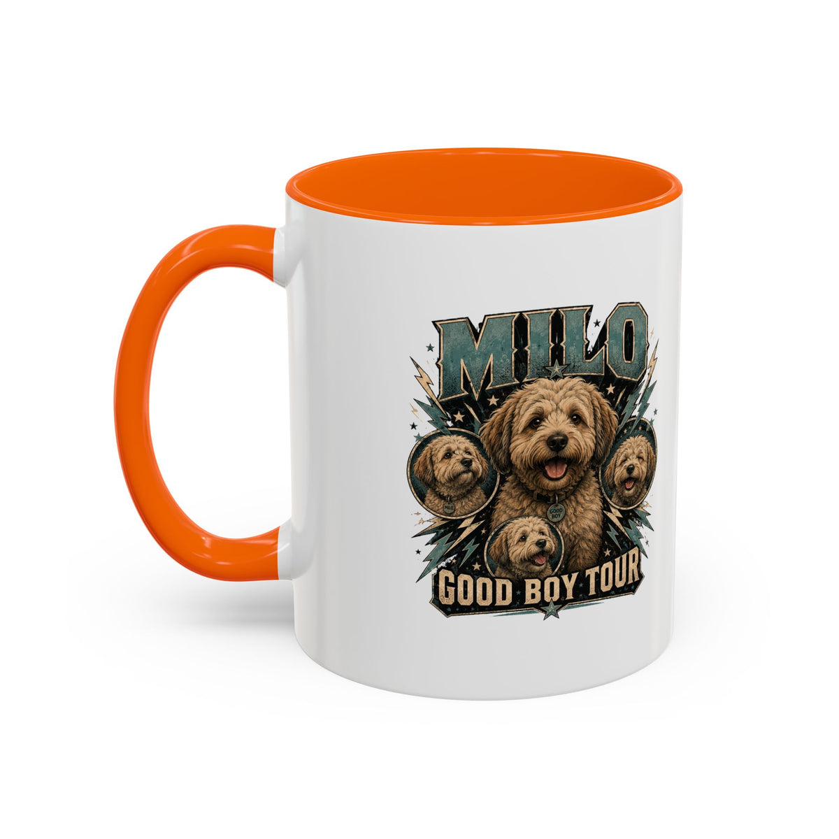 Milo Bailey Dog Dad Mom Milo "Good Boy Tour" Accent Coffee Mug – Personalized Dog Lover Gift