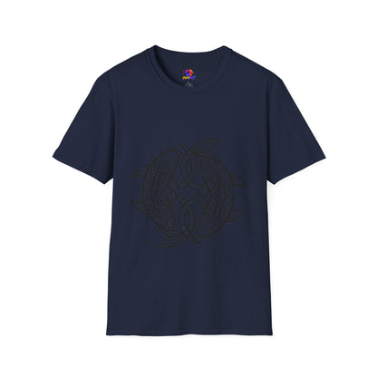 T-Shirt — Intricate Tribal Turtle Line Art Graphic Tee