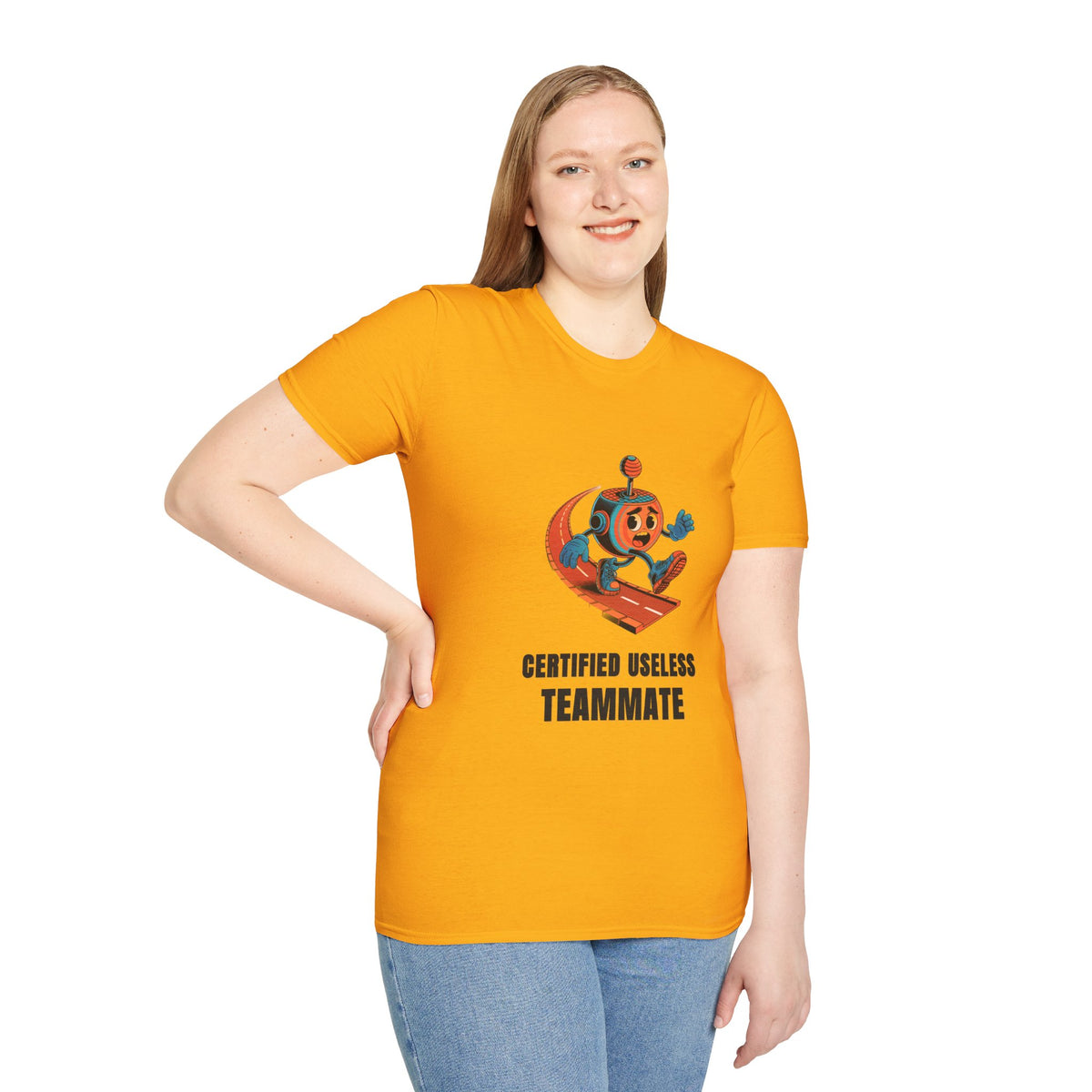 Certified Useless Teammate T-Shirt — Retro Robot Graphic - Trending Now - August 2026