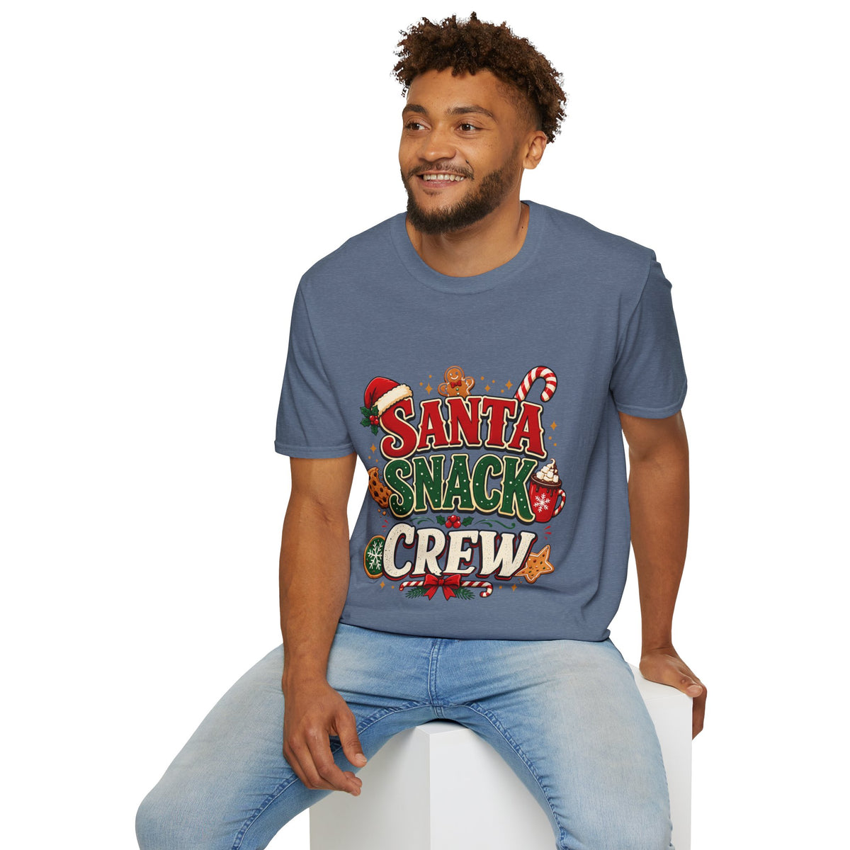 Santa Snack Crew T-Shirt — Christmas Cookie Holiday Tee