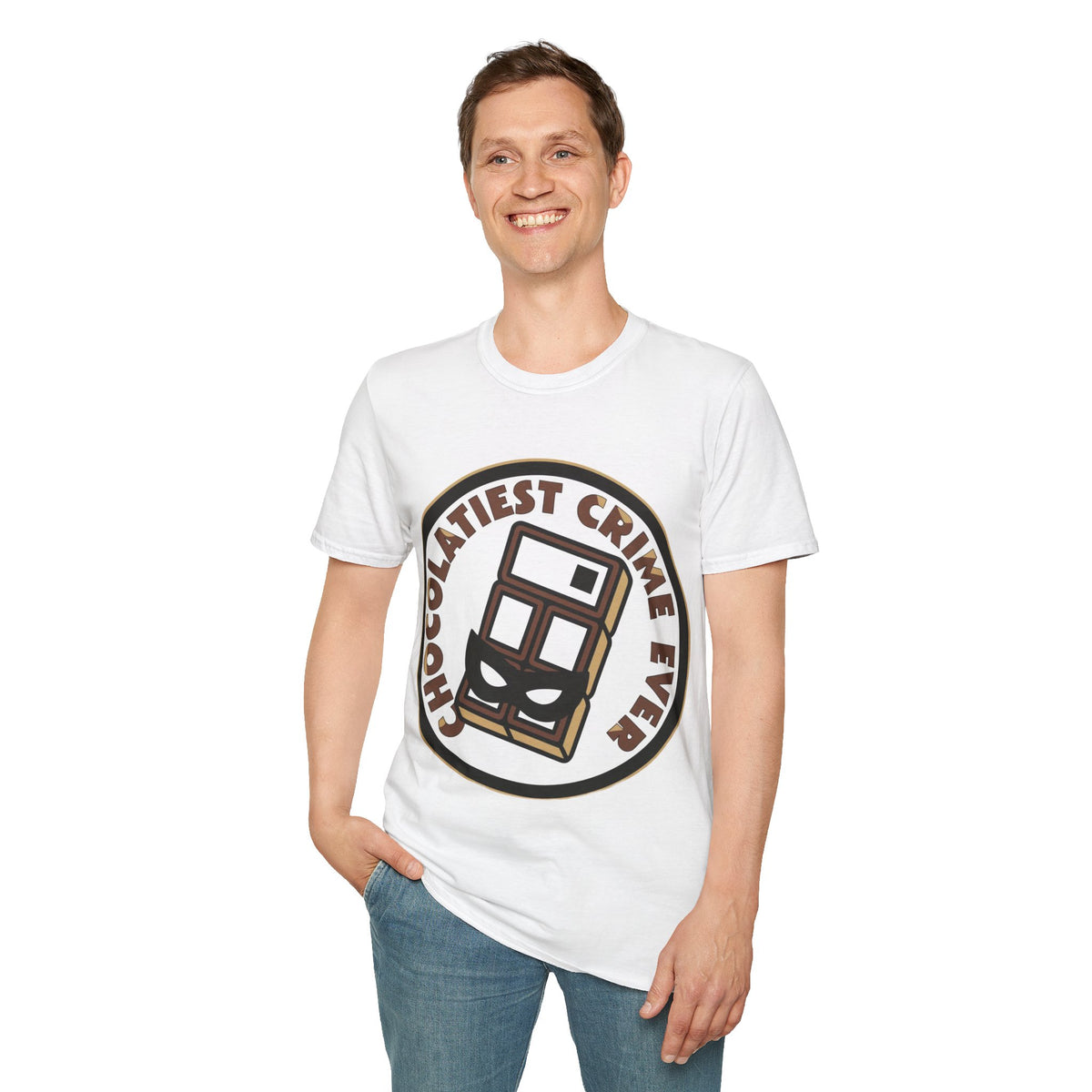 Chocolatiest Crime Ever T-Shirt — Funny Chocolate Bar Heist Graphic Tee - Trending Now - August 2026