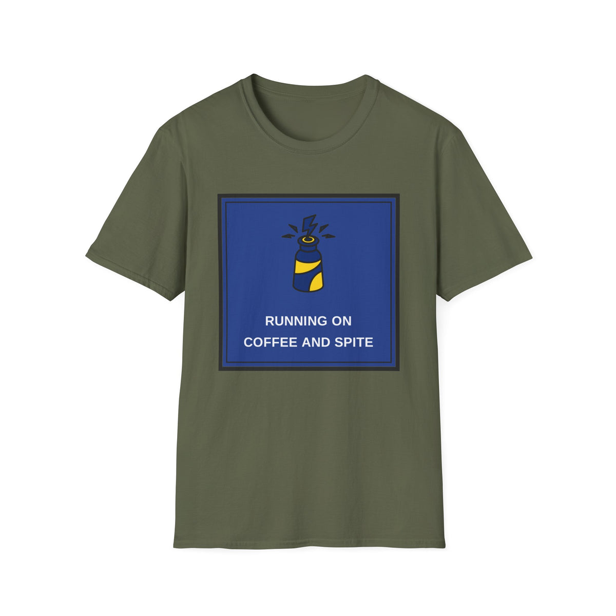 T-Shirt — Running on Coffee and Spite Graphic Tee - Trending Now - August 2026