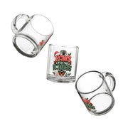 Christmas Glass Mug 10 oz Glass Mug — "Paws for the Holidays" Christmas Pet Lover Coffee Mug