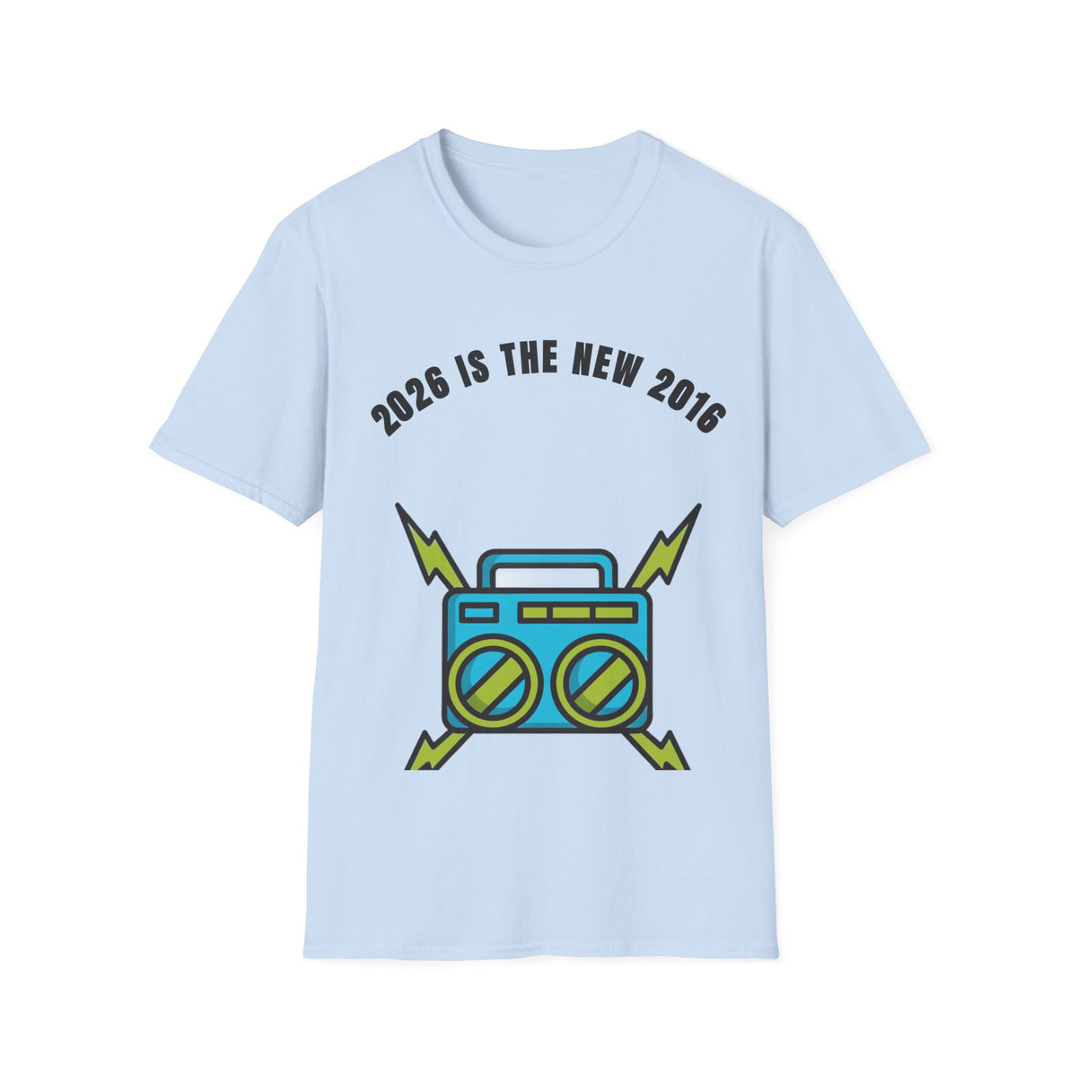 2026 Is The New 2016 T-Shirt — Retro Boombox Graphic Tee - Trending Now - September 2026