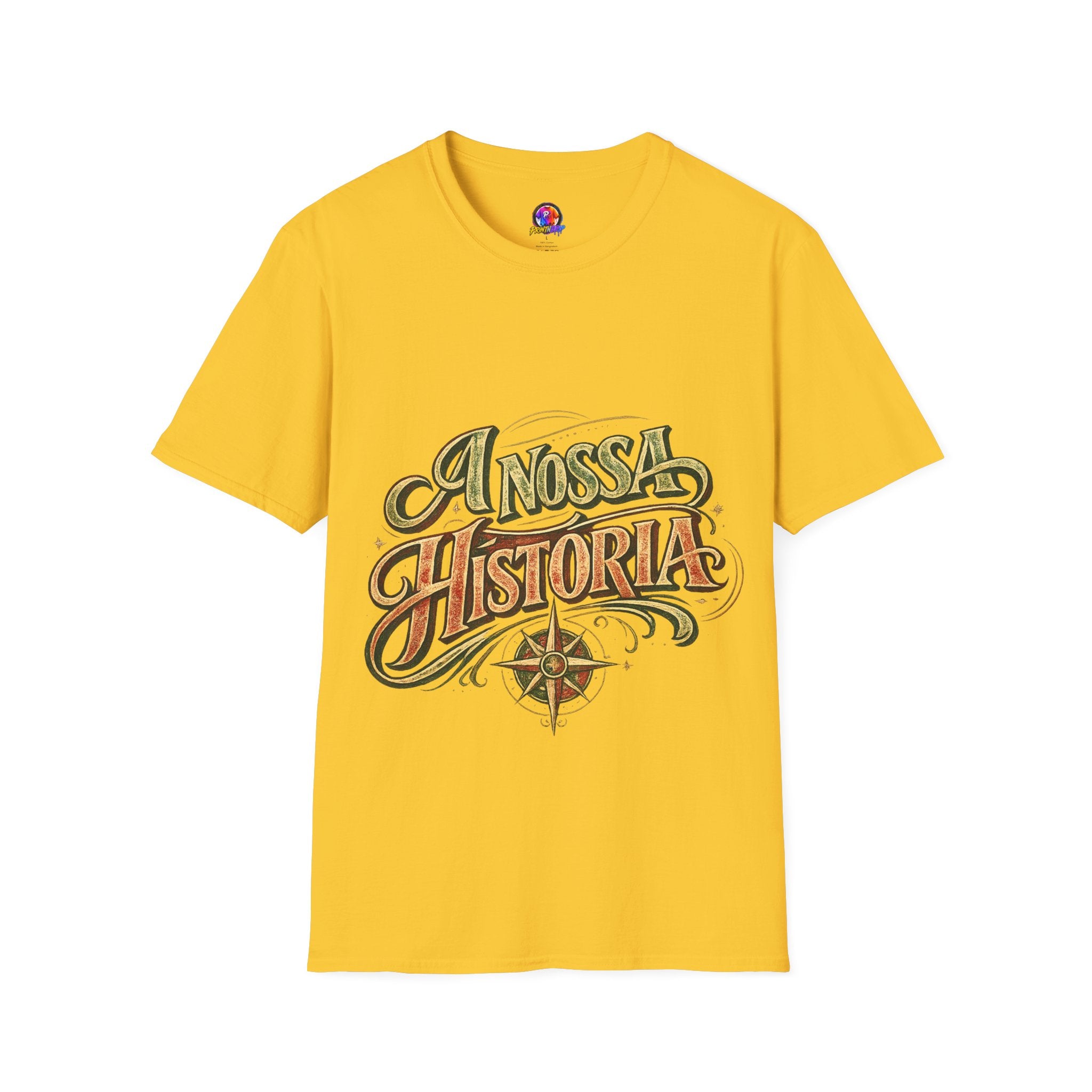 Portugal T-Shirt — "A Nossa História" Vintage Compass Graphic Tee