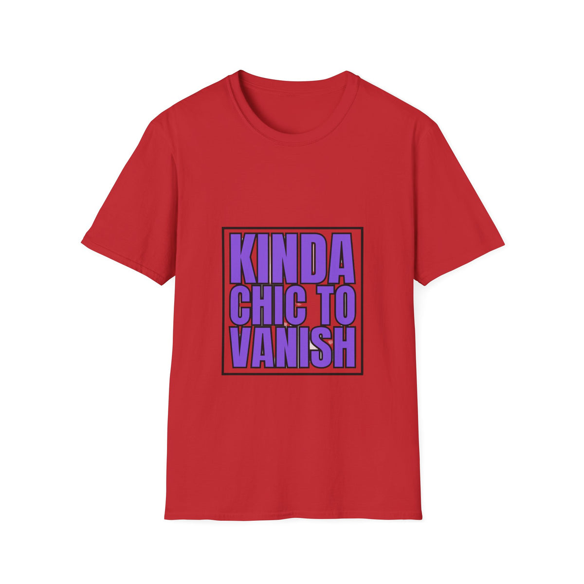 "Kinda Chic To Vanish" Bold Purple Typography Graphic Tee - Trending Now - September 2026