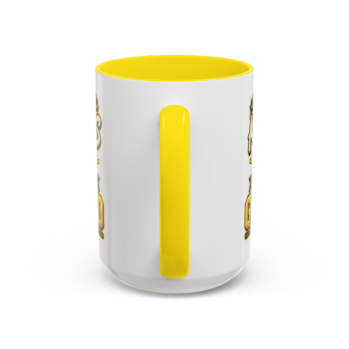 For The Kids We Go Gold Accent Coffee Mug — Childhood Cancer Awareness 11/15oz