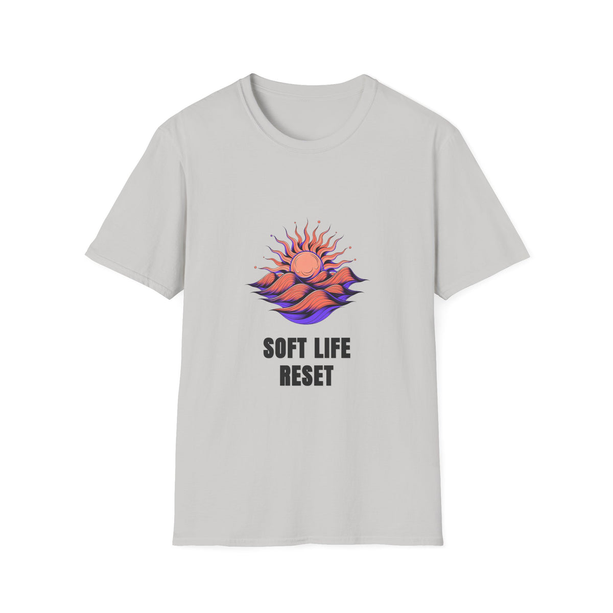 Soft Life Reset T-Shirt — Sun & Waves Graphic Tee - Trending Now - August 2026