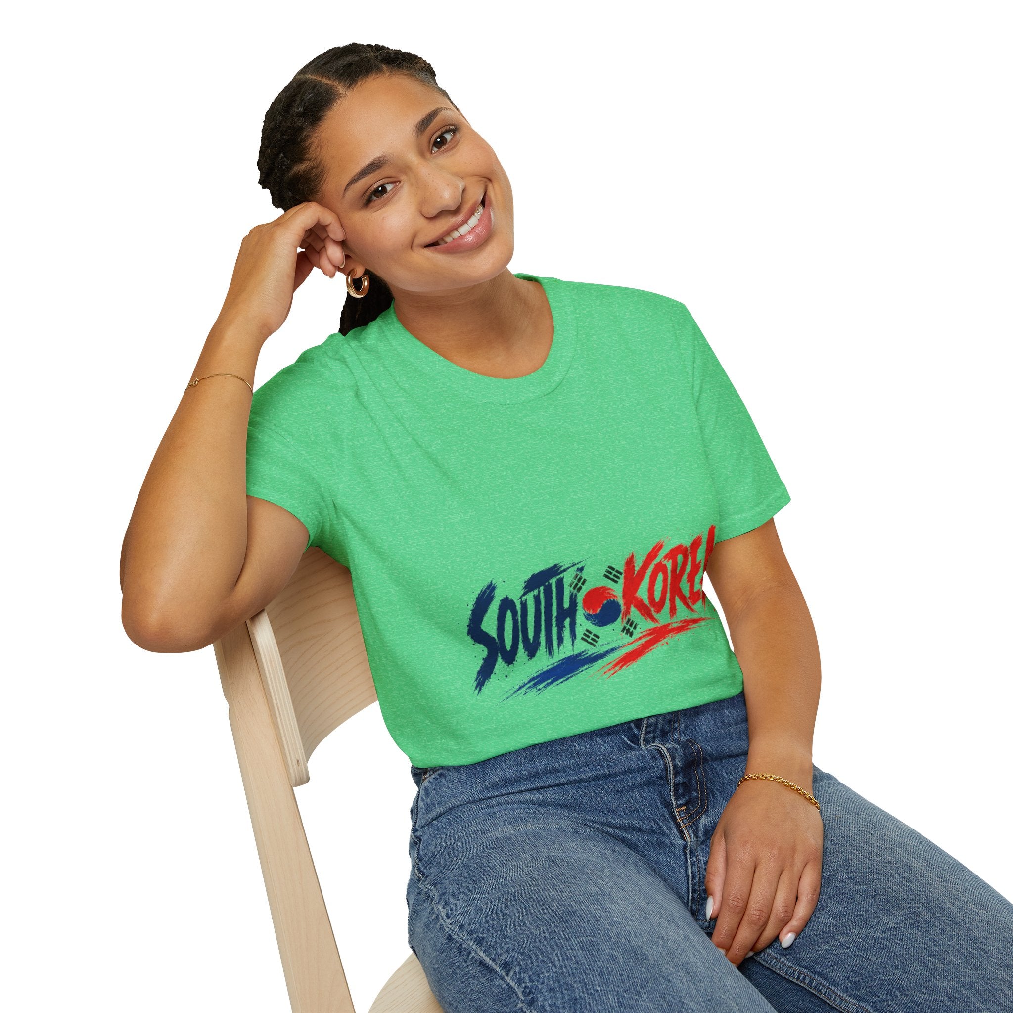 South Korea Flag Brushstroke T-Shirt — Patriotic Korean Travel Tee
