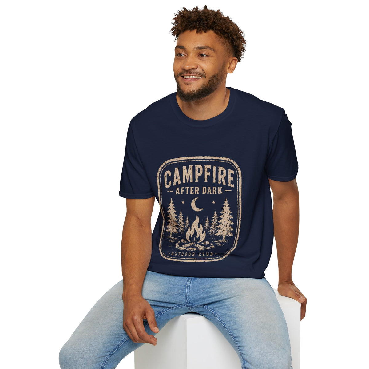 Campfire After Dark T-Shirt — Vintage Camping Graphic Tee