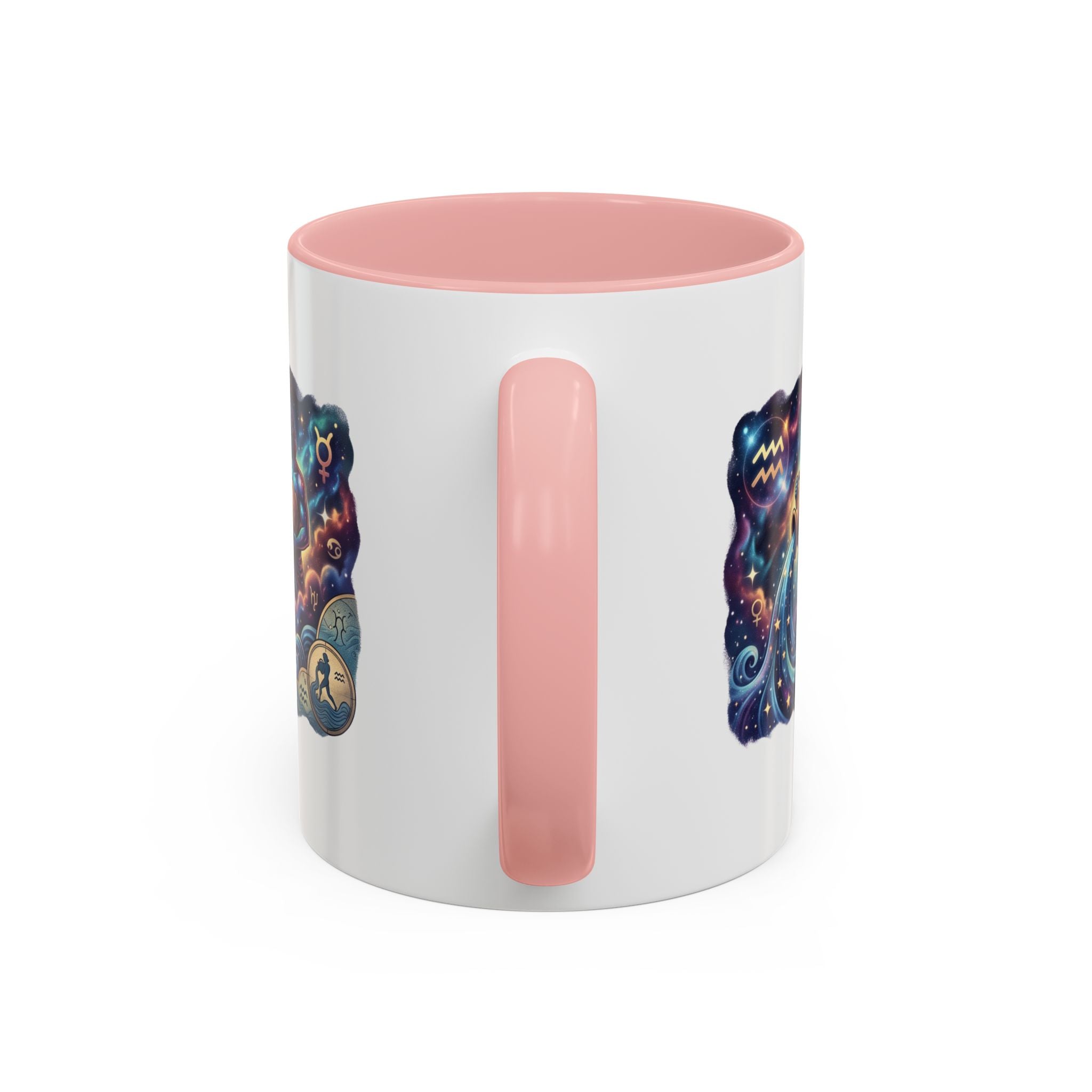 Aquarius Zodiac Coffee Mug — Celestial Water Bearer Accent Mug