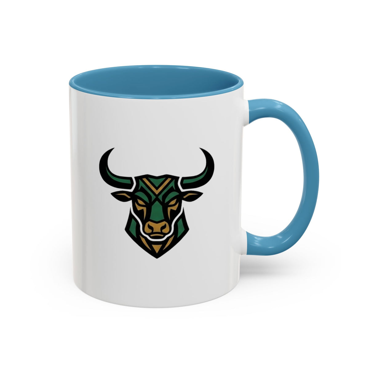Taurus Geometric Bull Accent Coffee Mug –  Tribal Bull Head Ceramic Mug