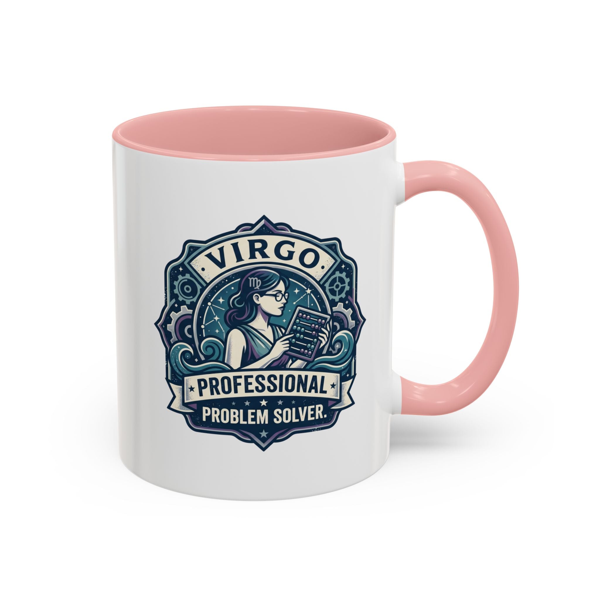 Virgo 'Professional Problem Solver' Accent Coffee Mug — Zodiac Astrology Gift