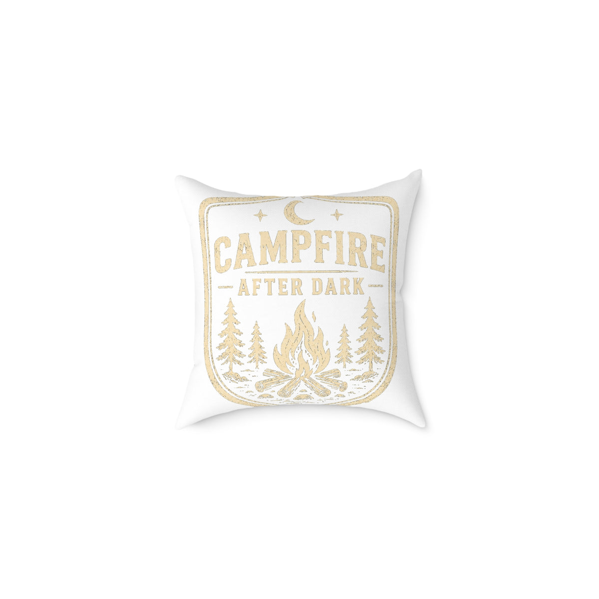 Campfire After Dark Pillow Milo Bailey Dog Dad Mom— Rustic Camping Decorative Throw Pillow