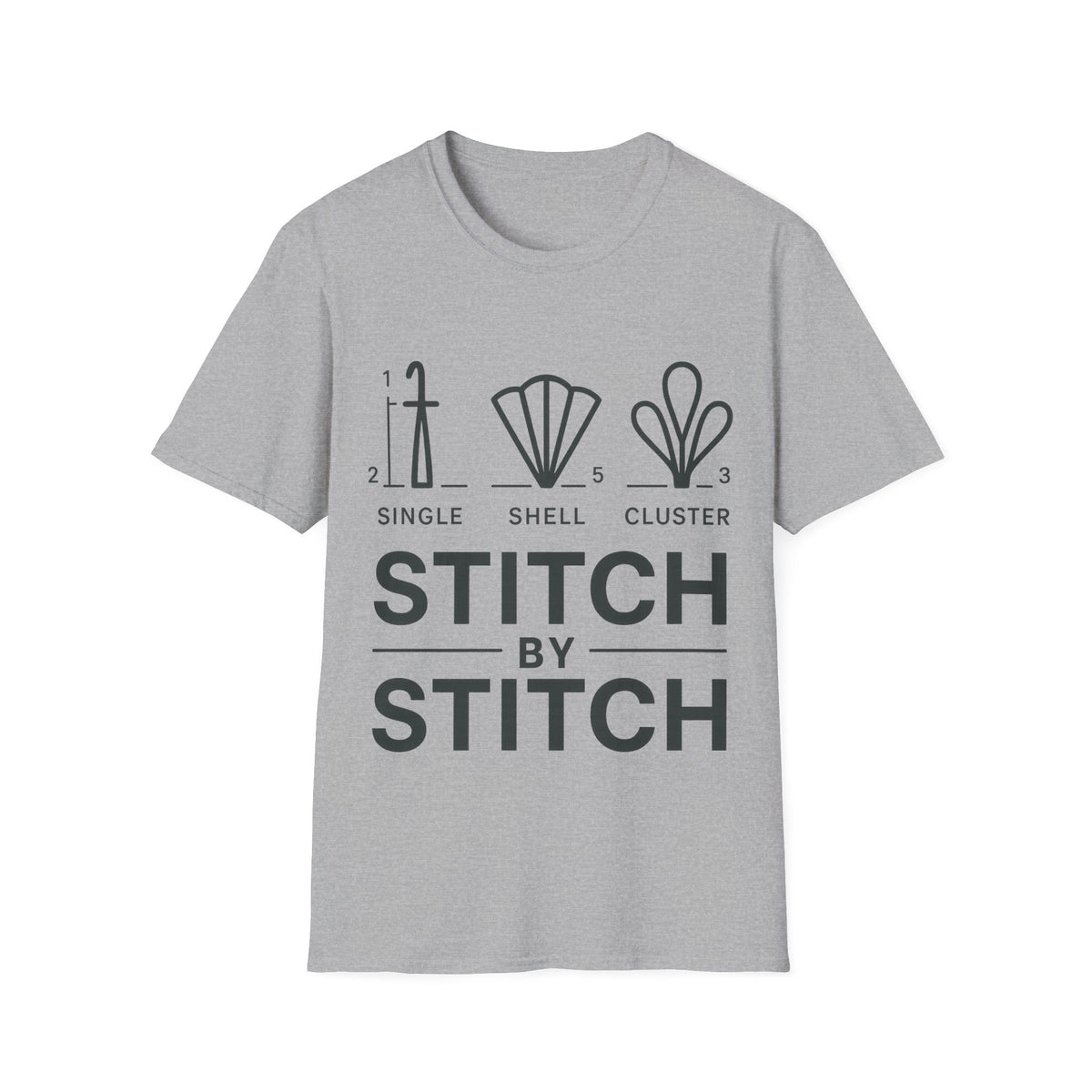 "Stitch By Stitch" Minimalist Crafting Tee | Sewing Knitting Embroidery T-Shirt - Trending Now - September 2026