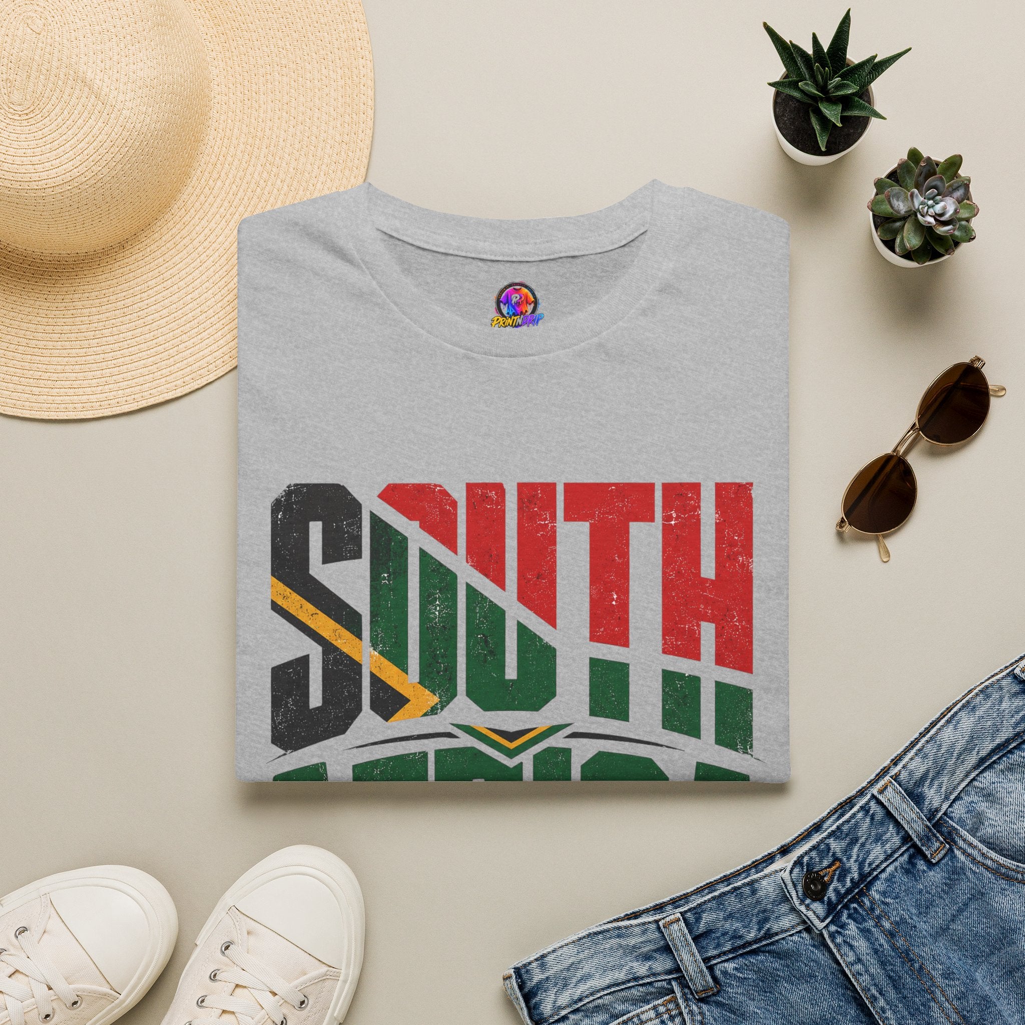 South Africa Soccer T-Shirt — Vintage Flag Football Fan Tee
