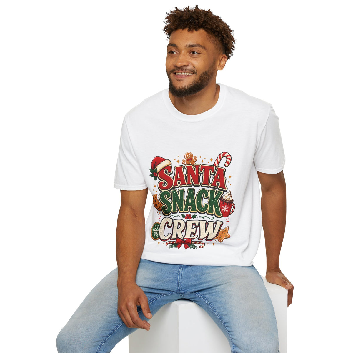 Santa Snack Crew T-Shirt — Christmas Cookie Holiday Tee