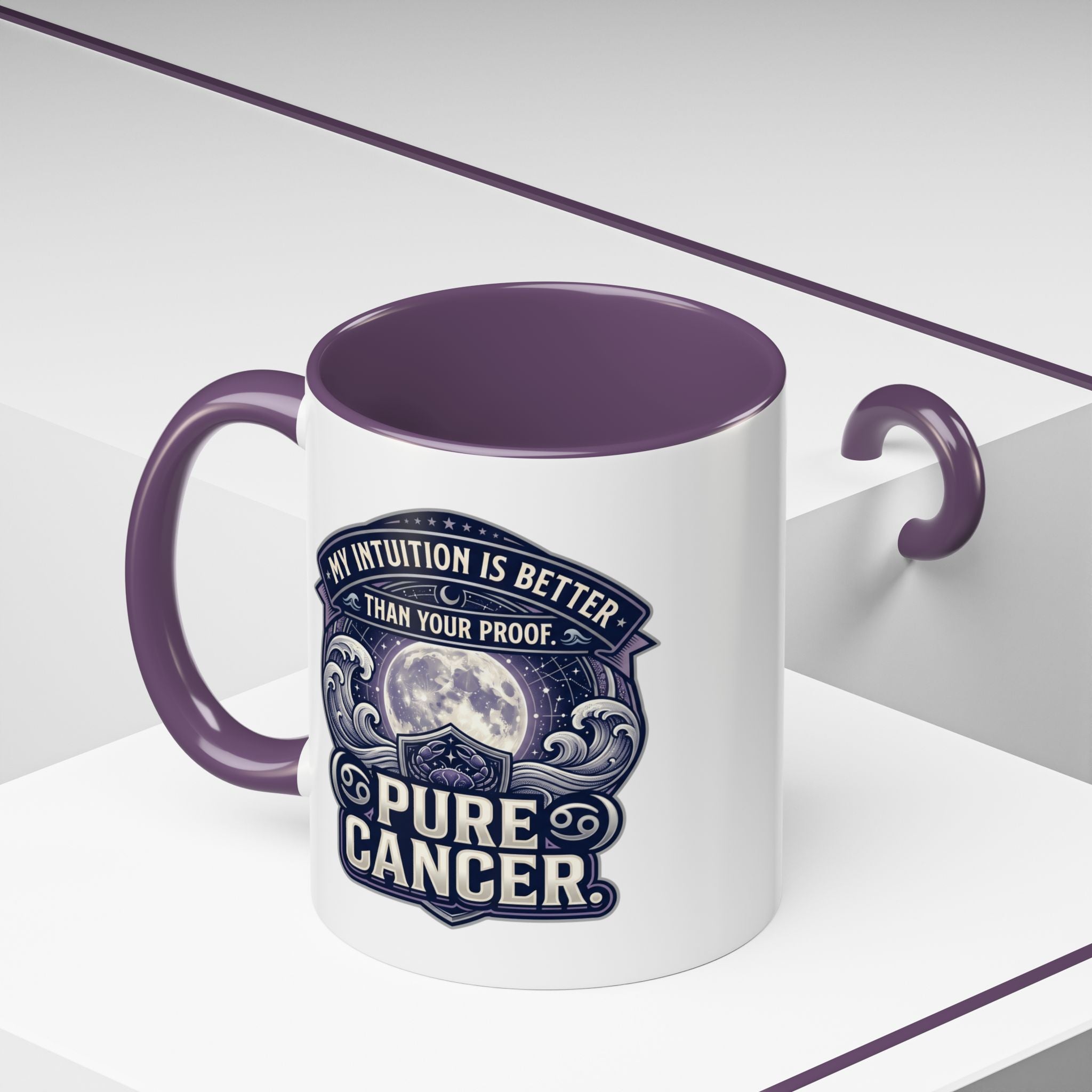 Accent Coffee Mug — 'My Intuition Is Better Than Your Proof' Pure Cancer Novelty Mug (11/15oz)